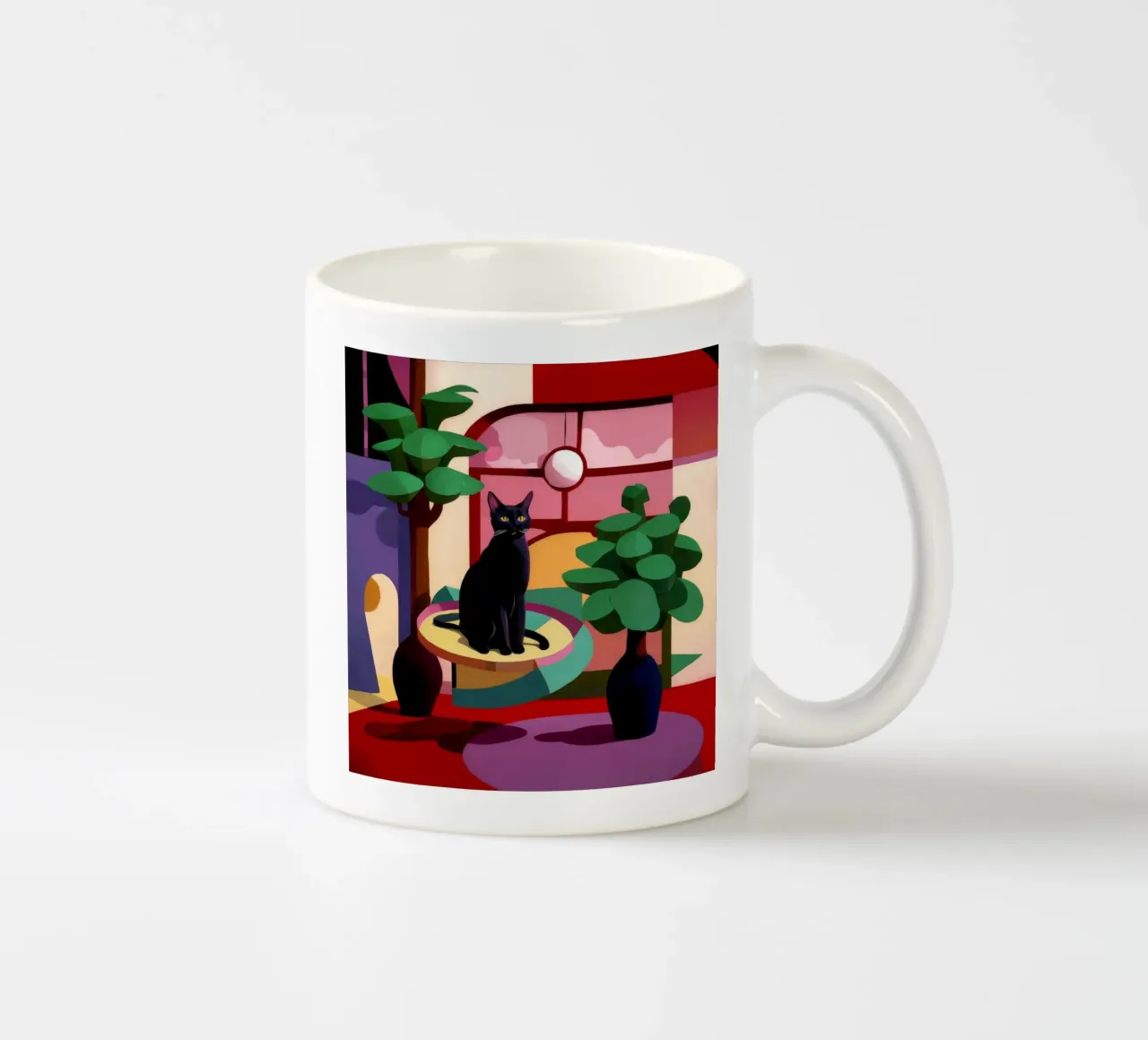 Maestà felina di mezzanotte tazza in ceramica da Ember Stone