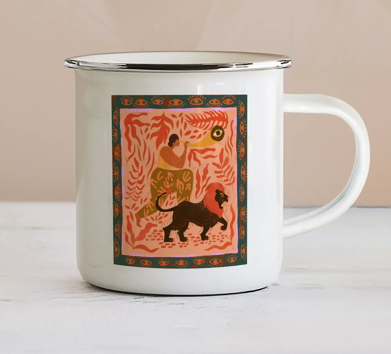 Vision tazza in smalto da Arty Guava