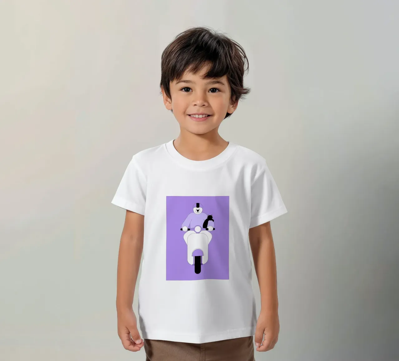 Bear Riding kids t-shirt by OUR SHOP