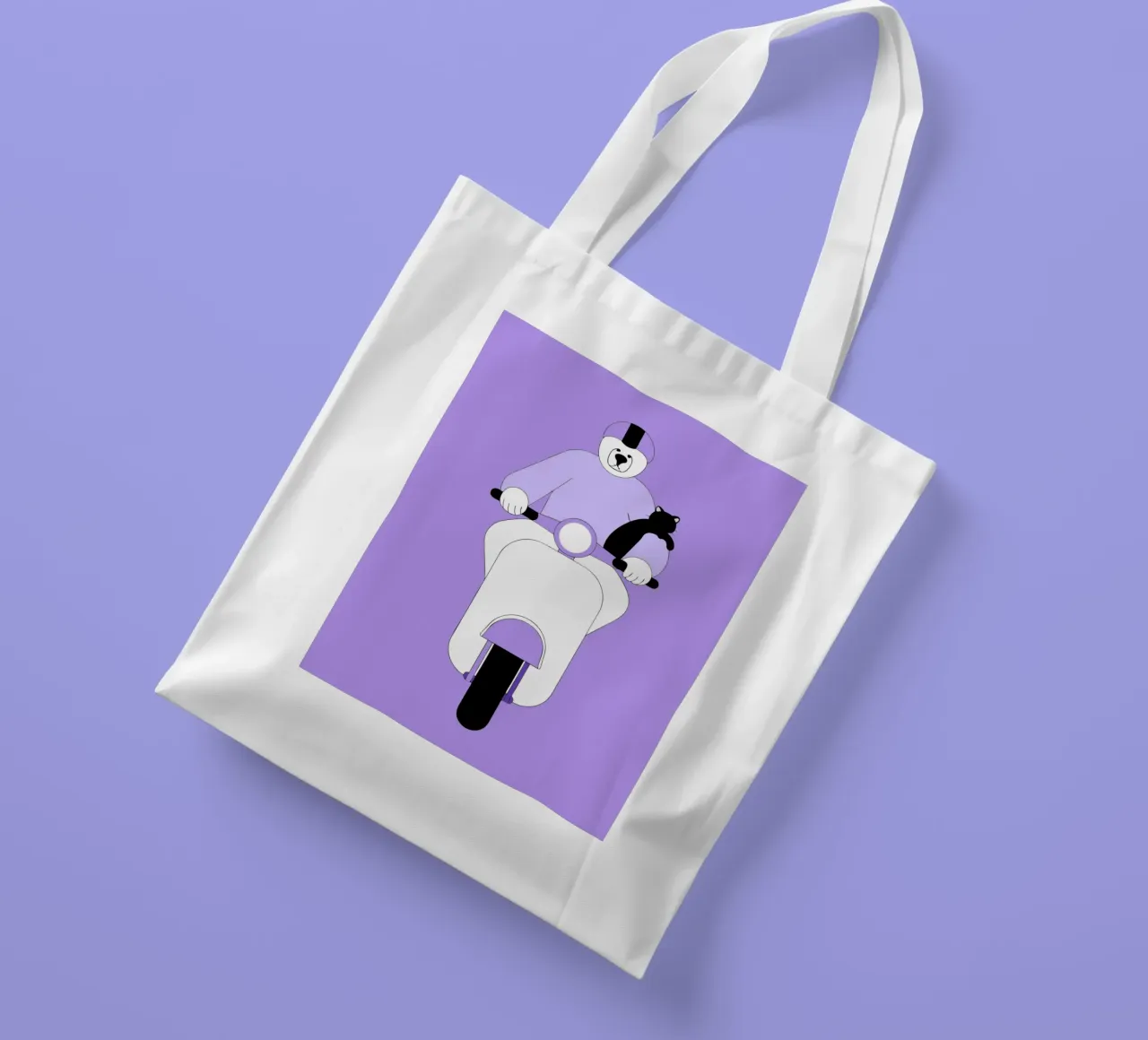 Cavalcare un orso borsa in juta da OUR SHOP