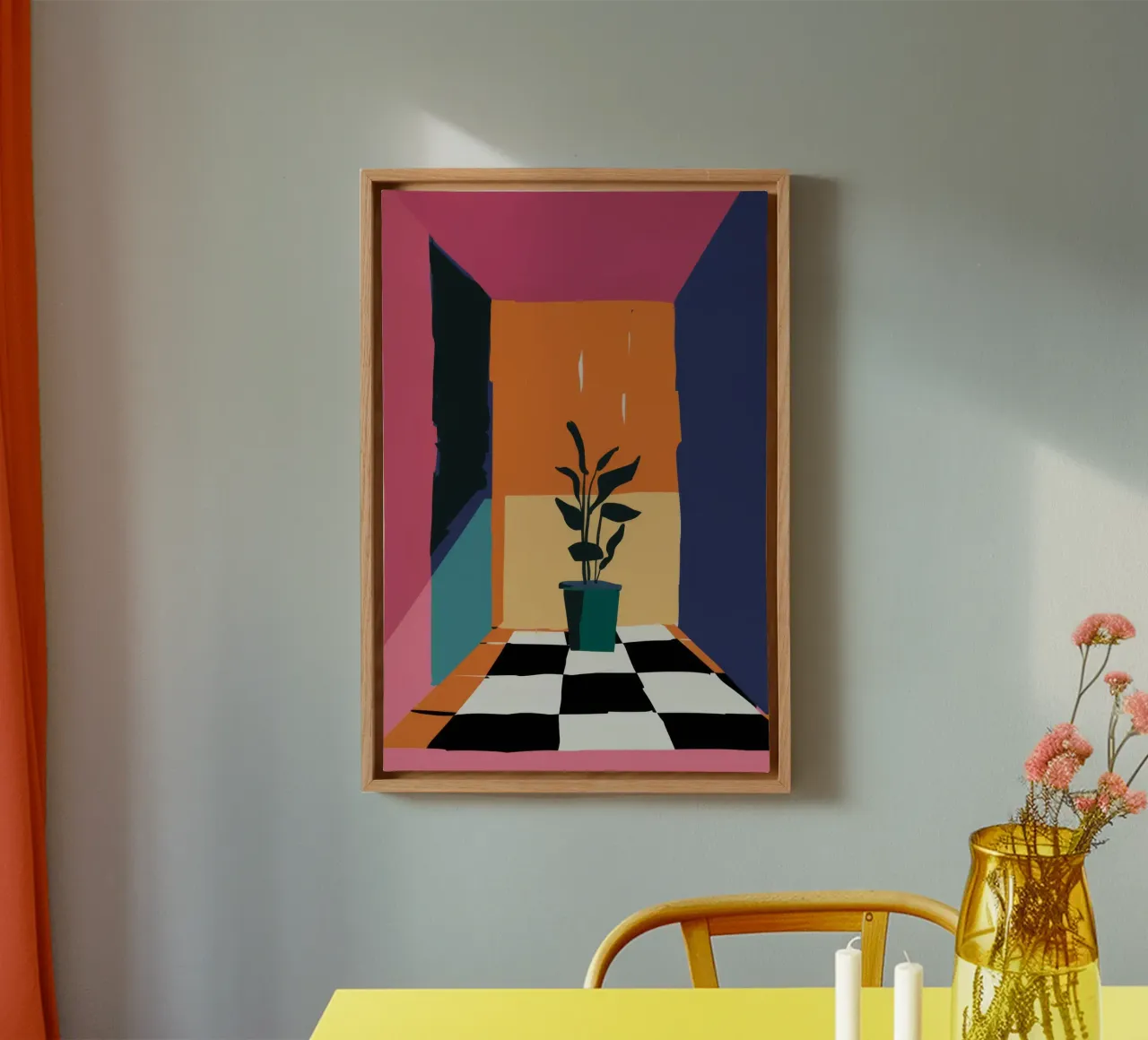 Eenzame Botanische Genade canvas met Baklijst van Ember Stone