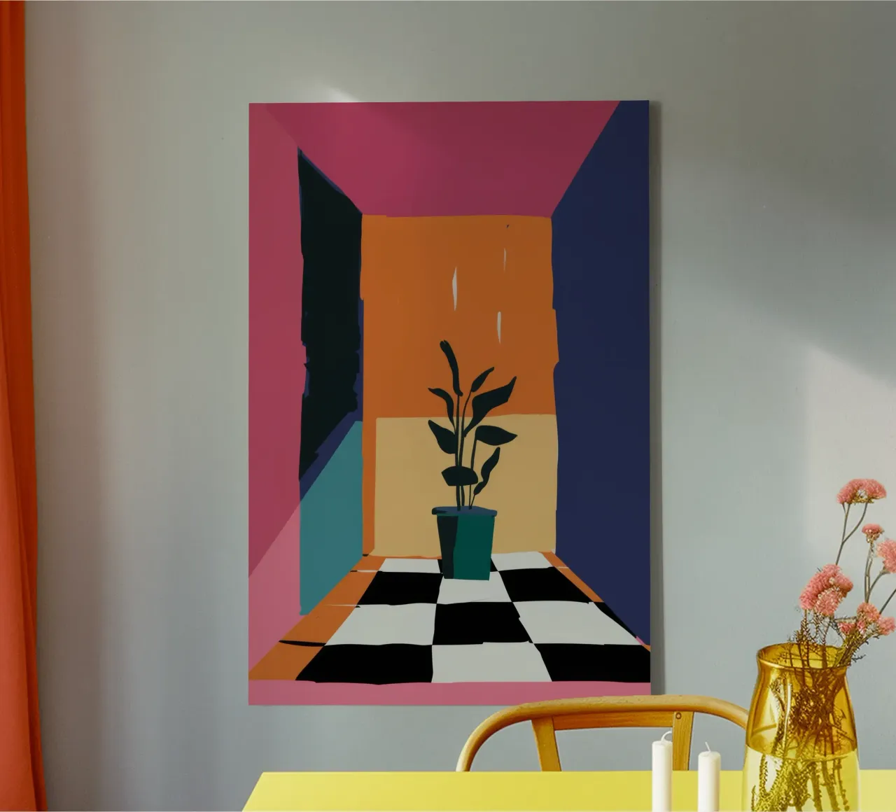 Eenzame Botanische Genade canvas met Baklijst van Ember Stone