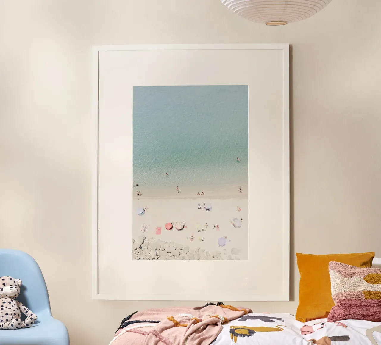 Aerial beach view in Italy carta hahnemühle da photolovers