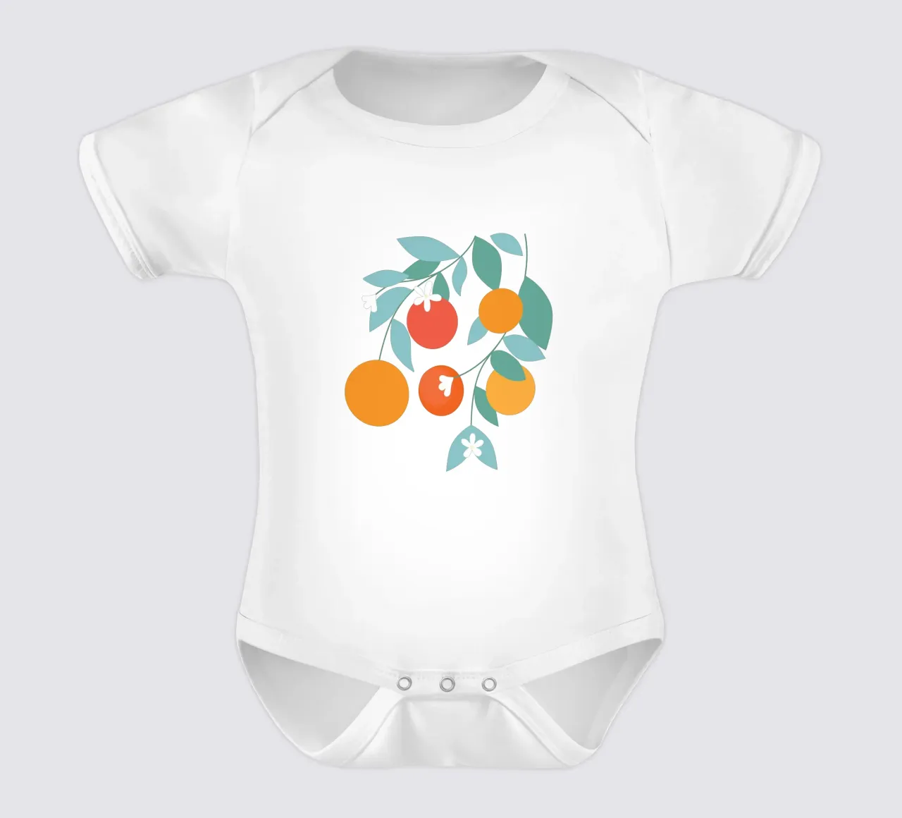Oranges Bloom body neonato maniche corte da PetrArts