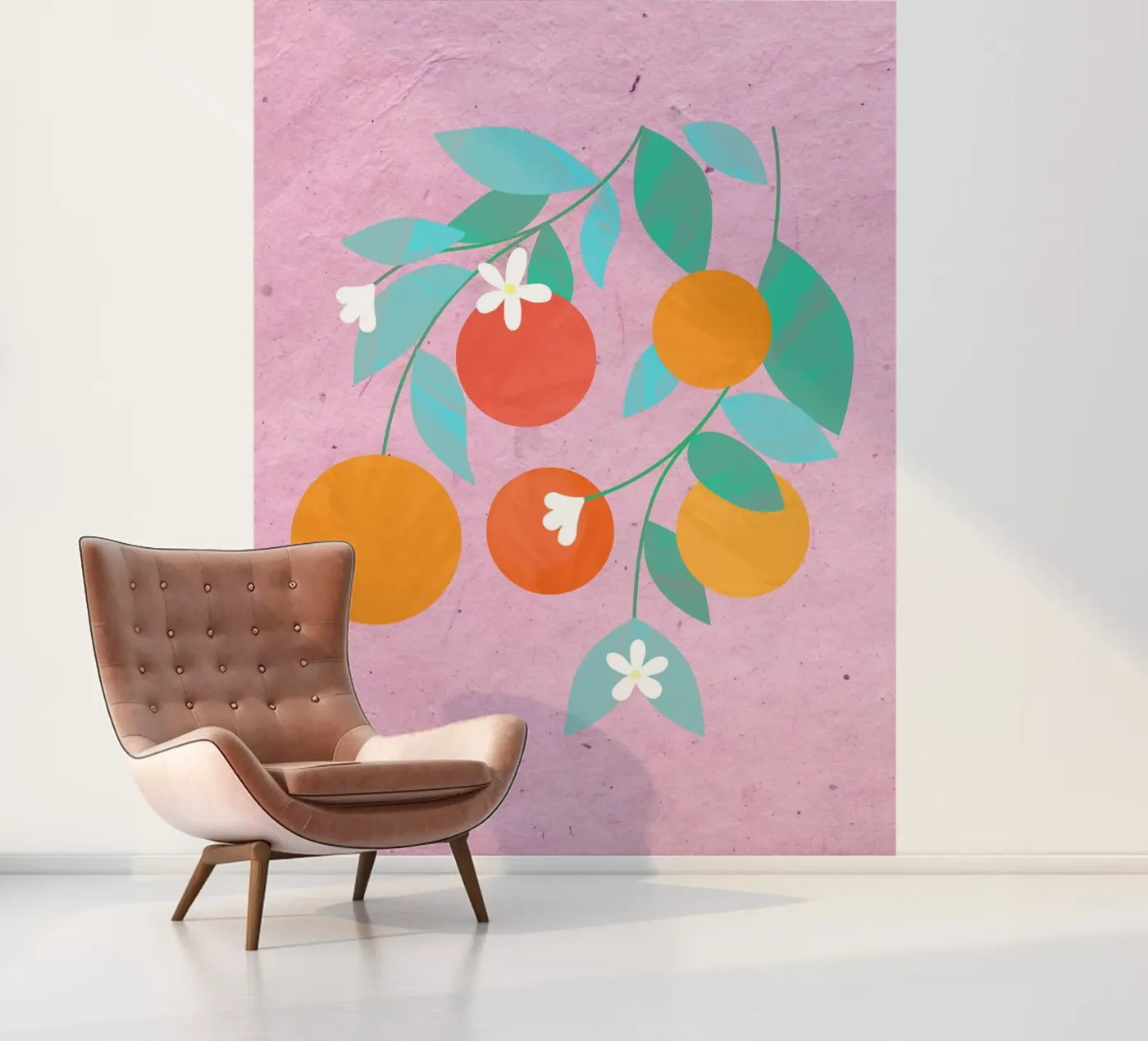 Oranges Bloom fotobehang van PetrArts