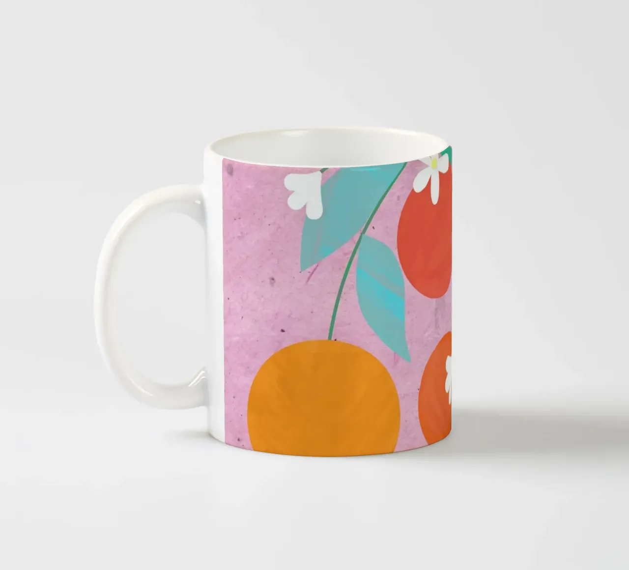 Oranges Bloom Keramik Tasse von PetrArts