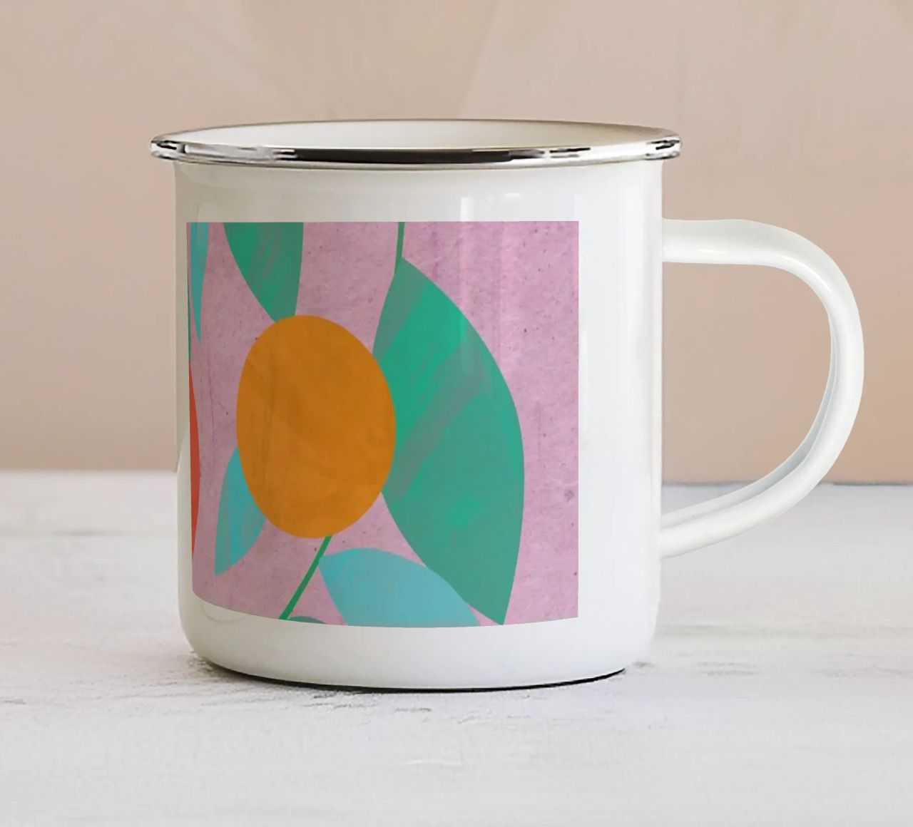 Oranges Bloom tazza in smalto da PetrArts