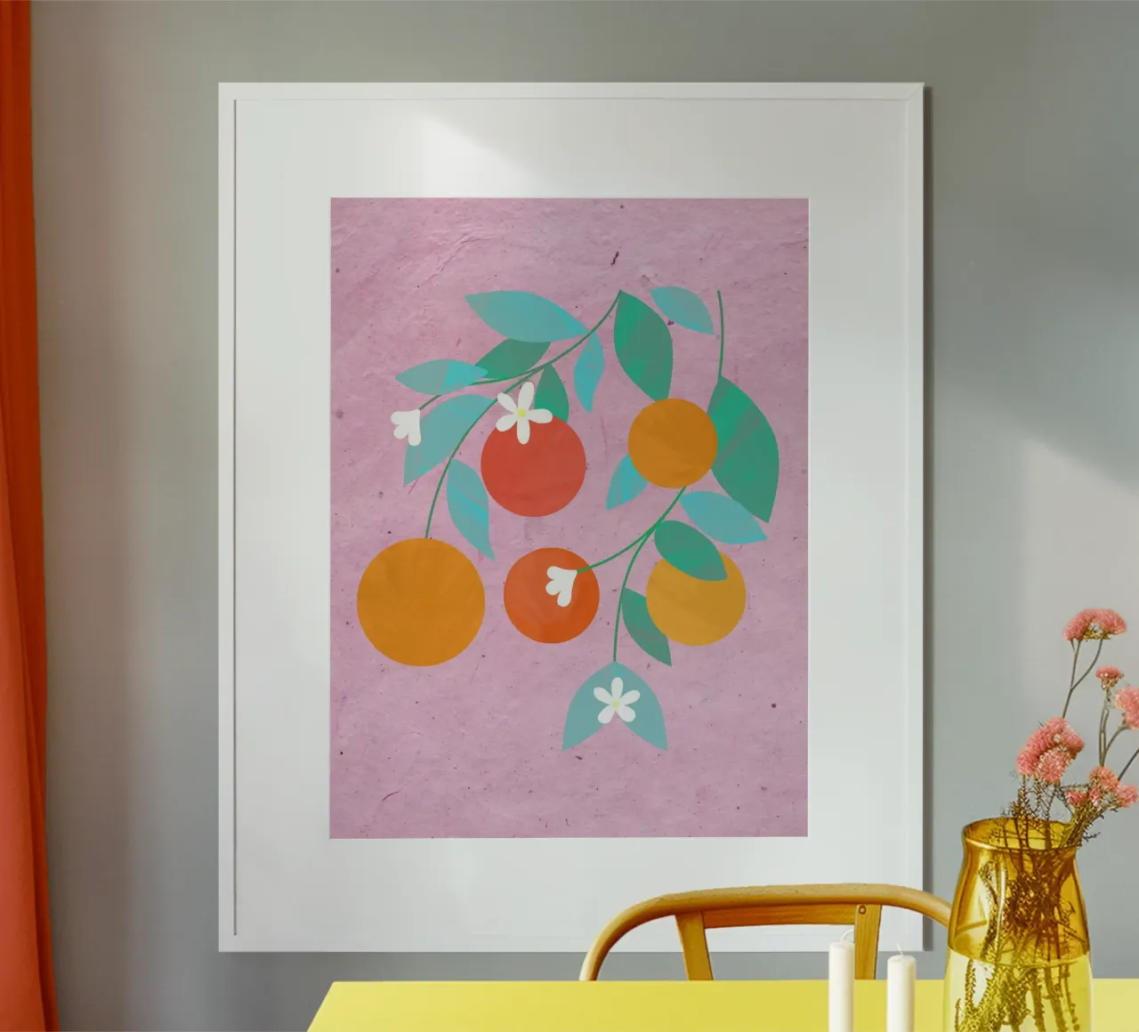 Oranges Bloom carta hahnemühle da PetrArts