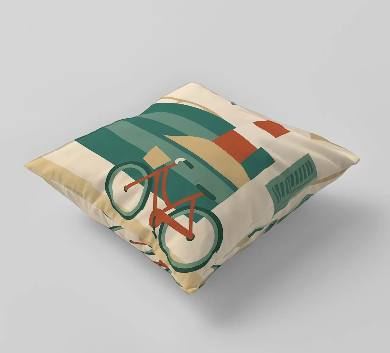Île de Ré - Una versione grafica di tranquilla eleganza cuscino da JETLAG | affiches voyage
