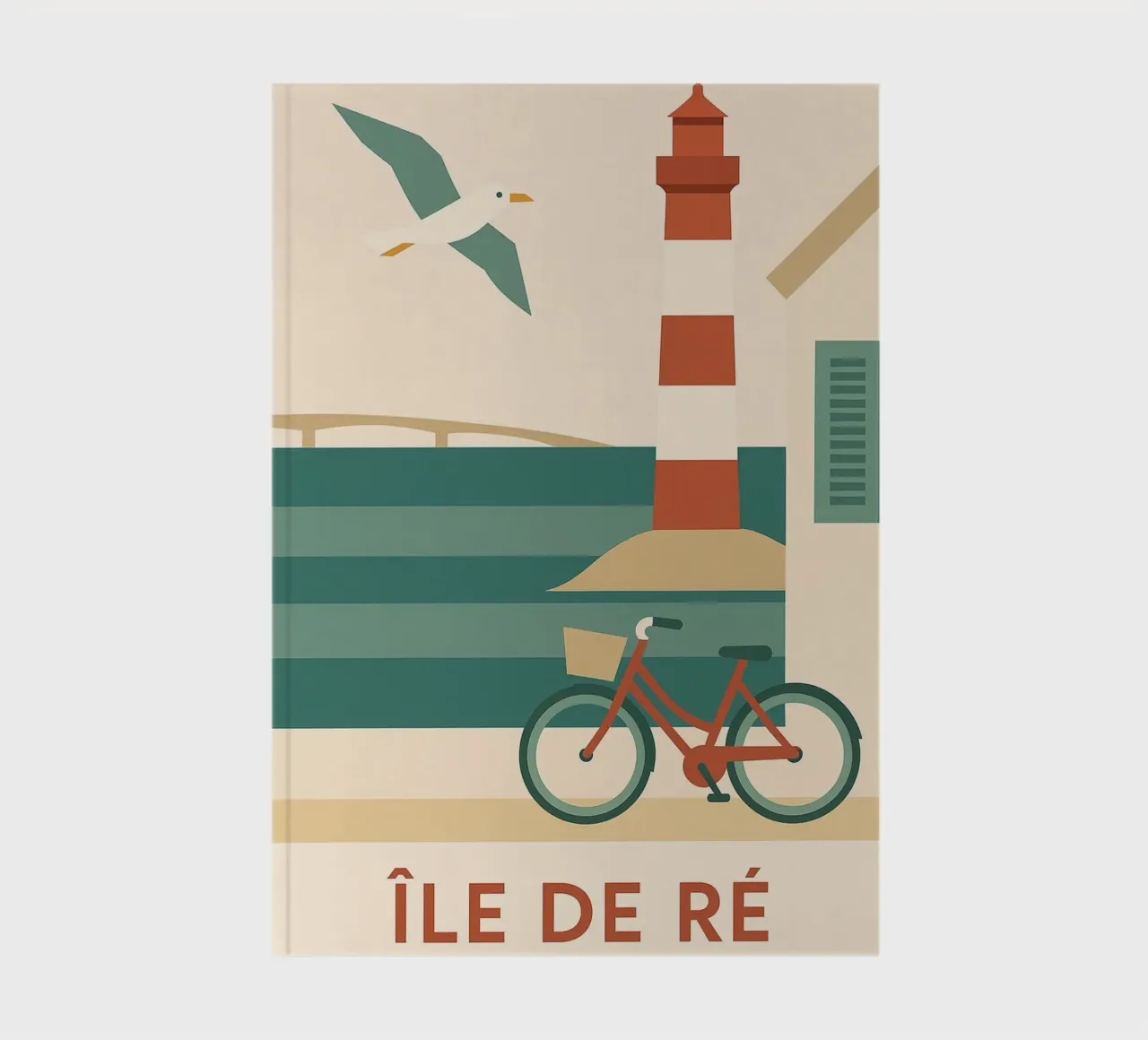 Île de Ré - A graphic version of quiet elegance notebook by JETLAG | affiches voyage
