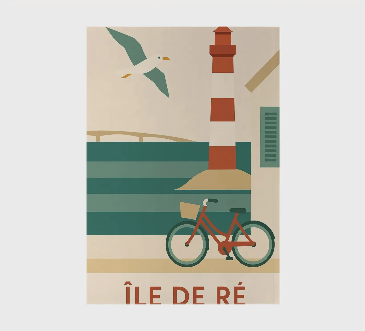 Île de Ré - A graphic version of quiet elegance notebook by JETLAG | affiches voyage