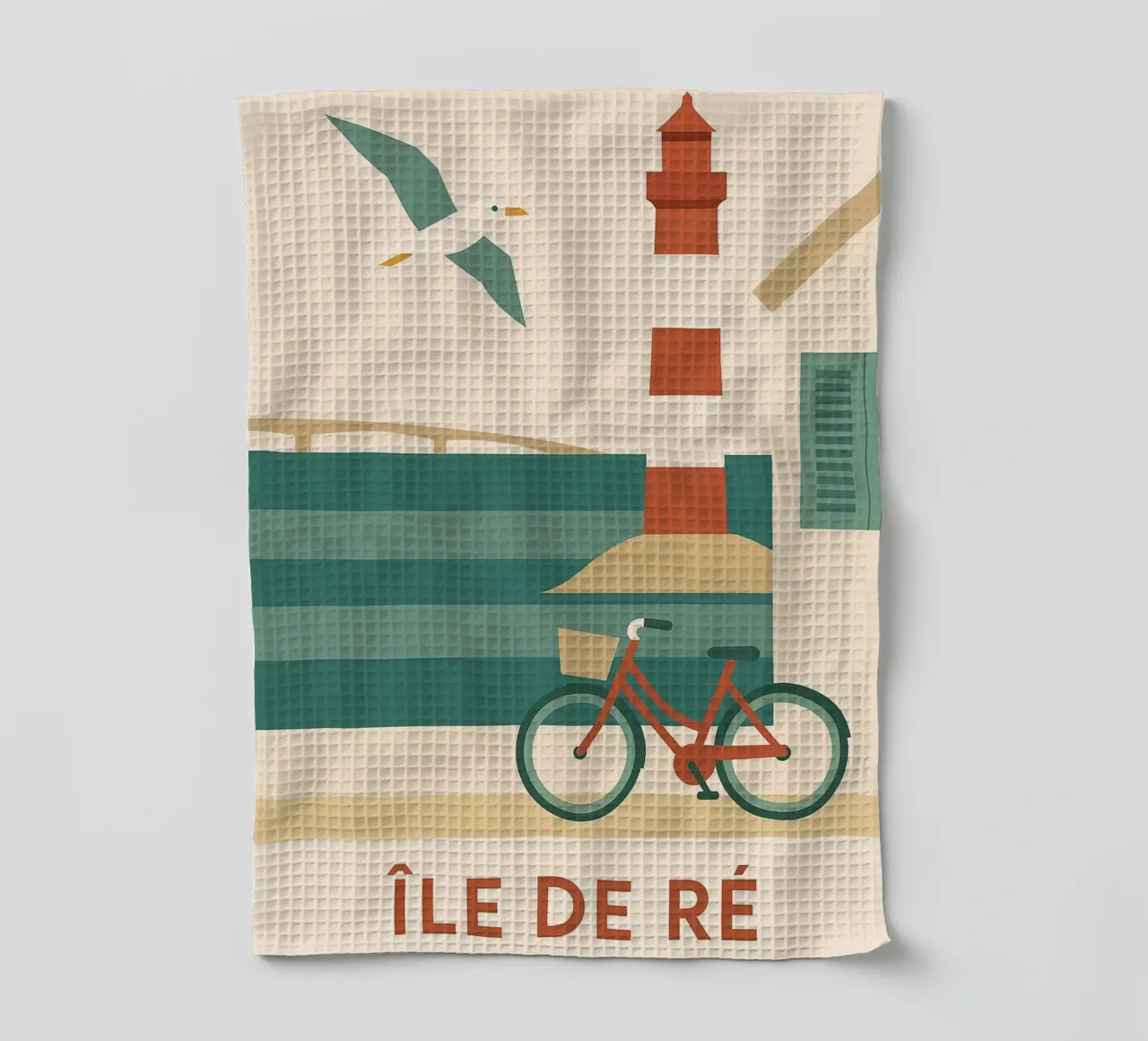 Île de Ré - Una versione grafica di tranquilla eleganza canovaccio da cucina da JETLAG | affiches voyage