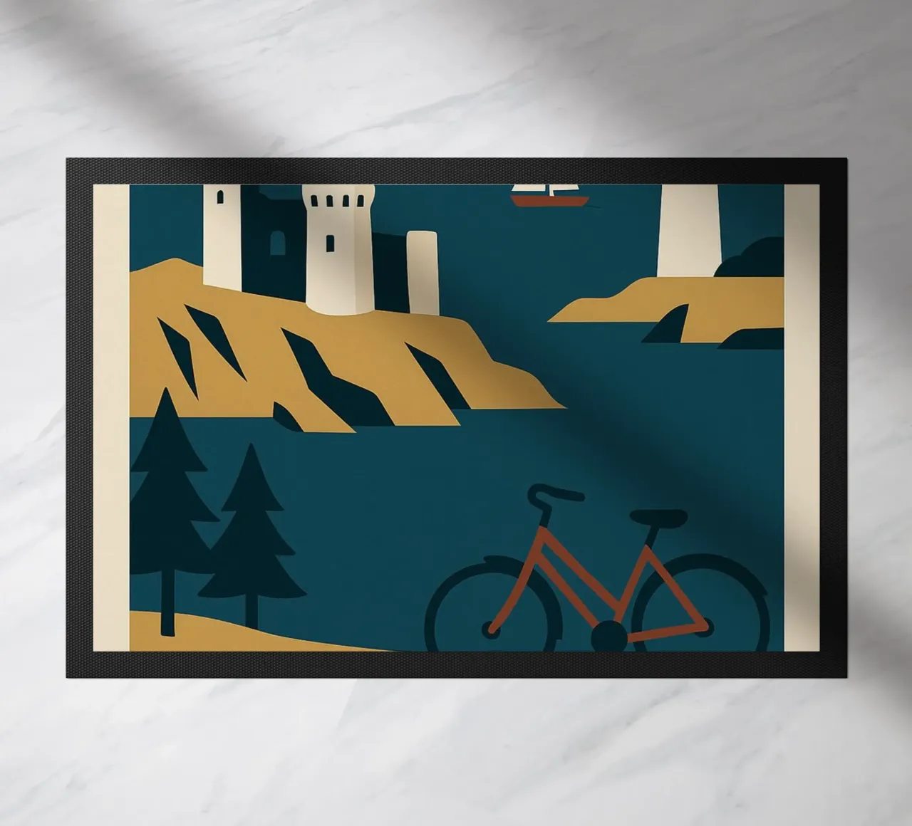 Île d'Yeu - Verso il mare, il faro e la libertà zerbino da JETLAG | affiches voyage