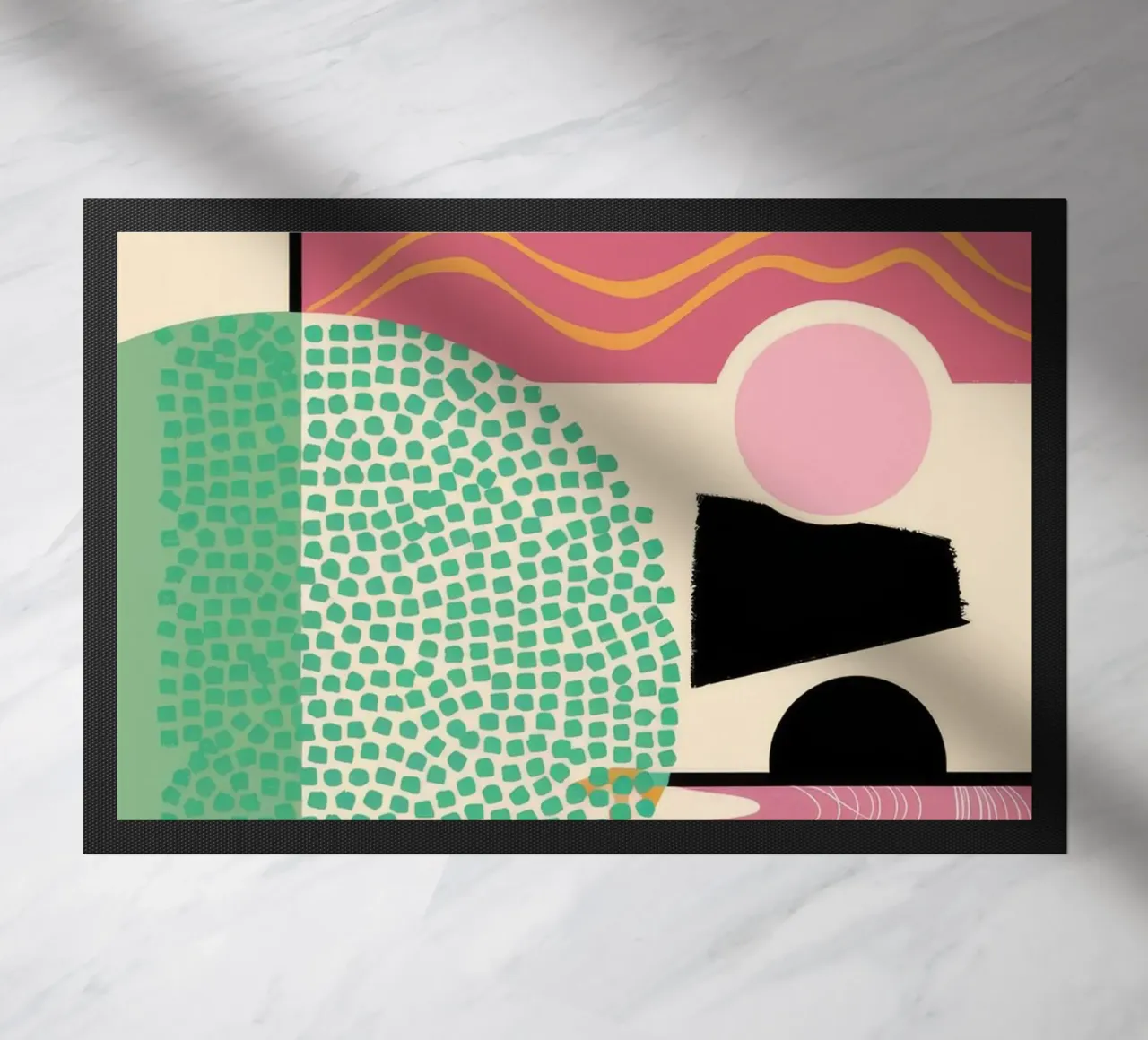 Sueños geométricos en colores pastel felpudo de Ember Stone