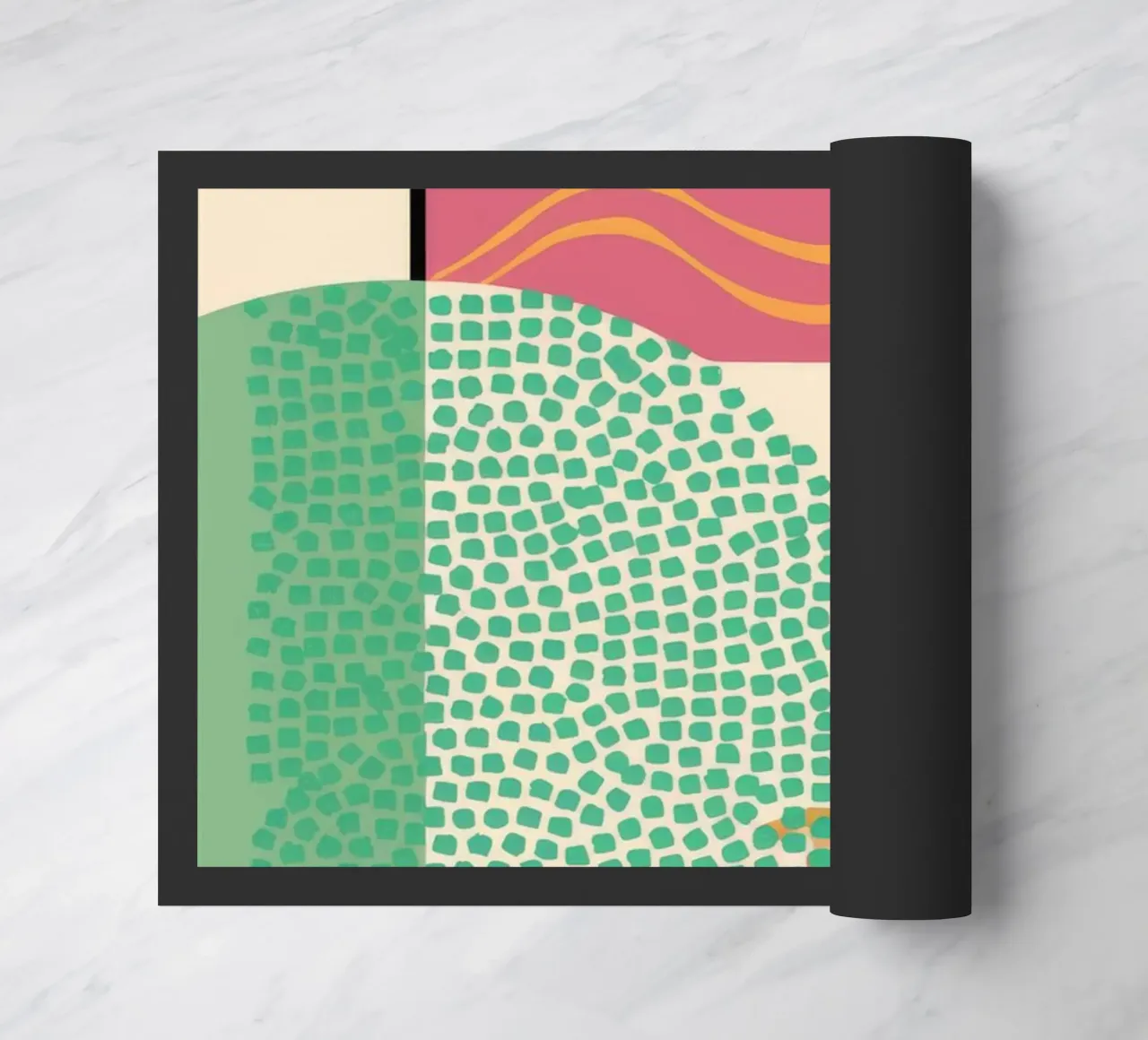 Sueños geométricos en colores pastel felpudo de Ember Stone