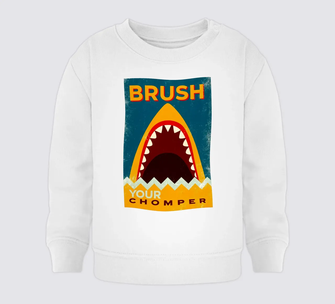 spazzolate il vostro chomper felpa neonato da ralliness