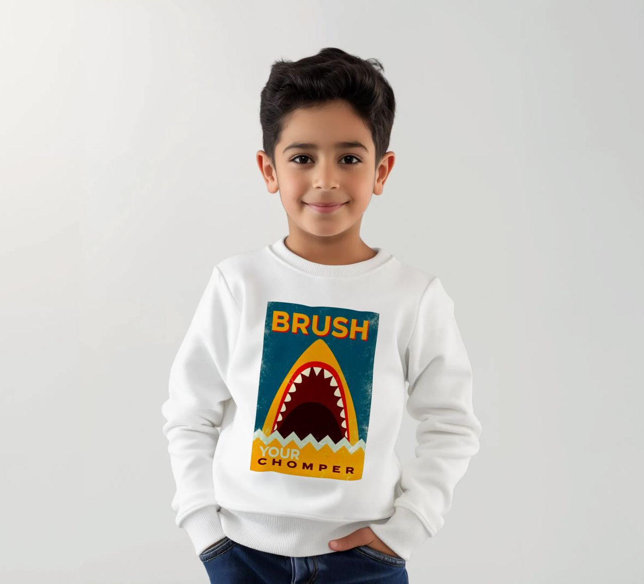 spazzolate il vostro chomper felpa bambino da ralliness
