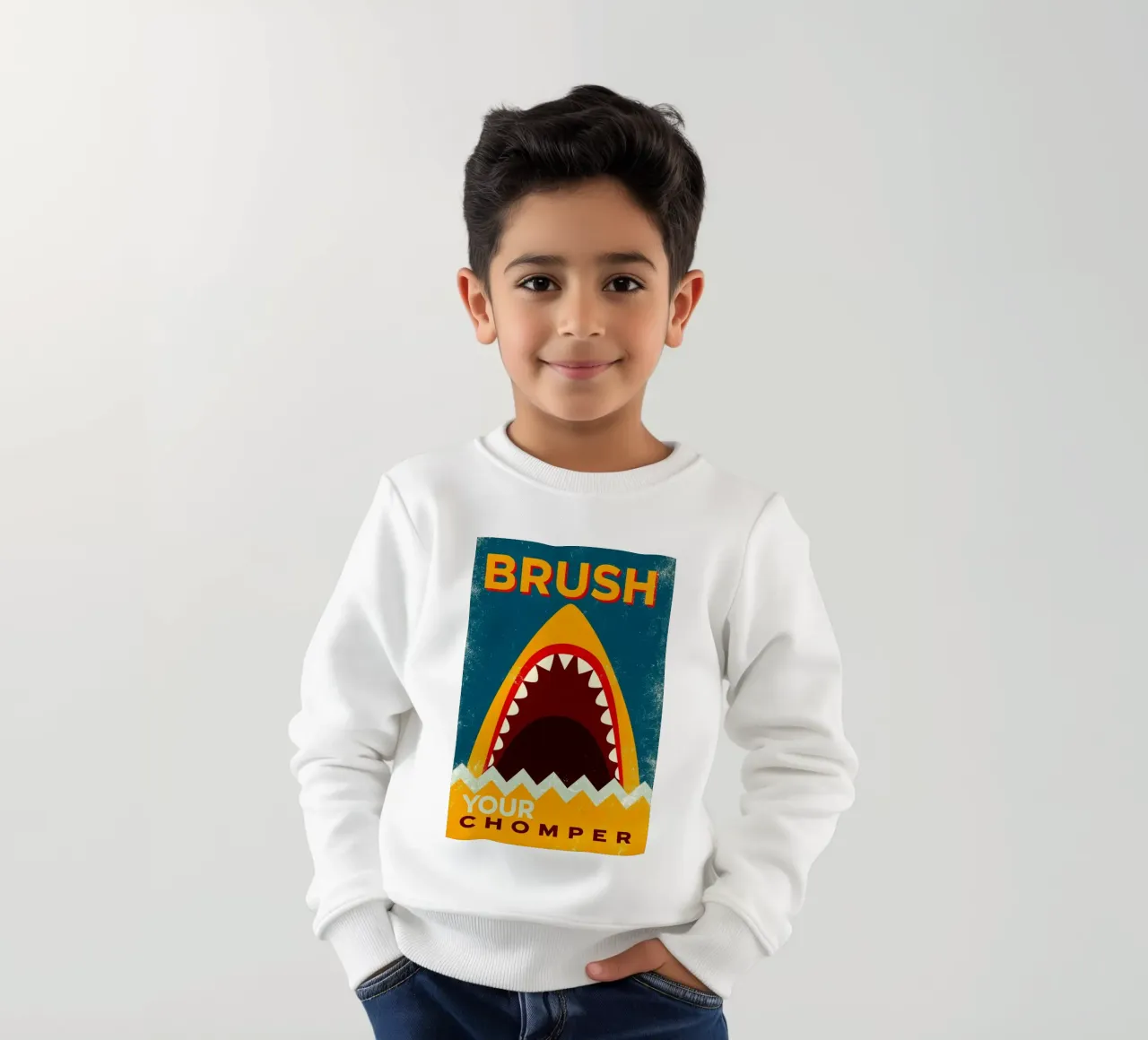 brush your chomper kids sweatshirt by ralliness