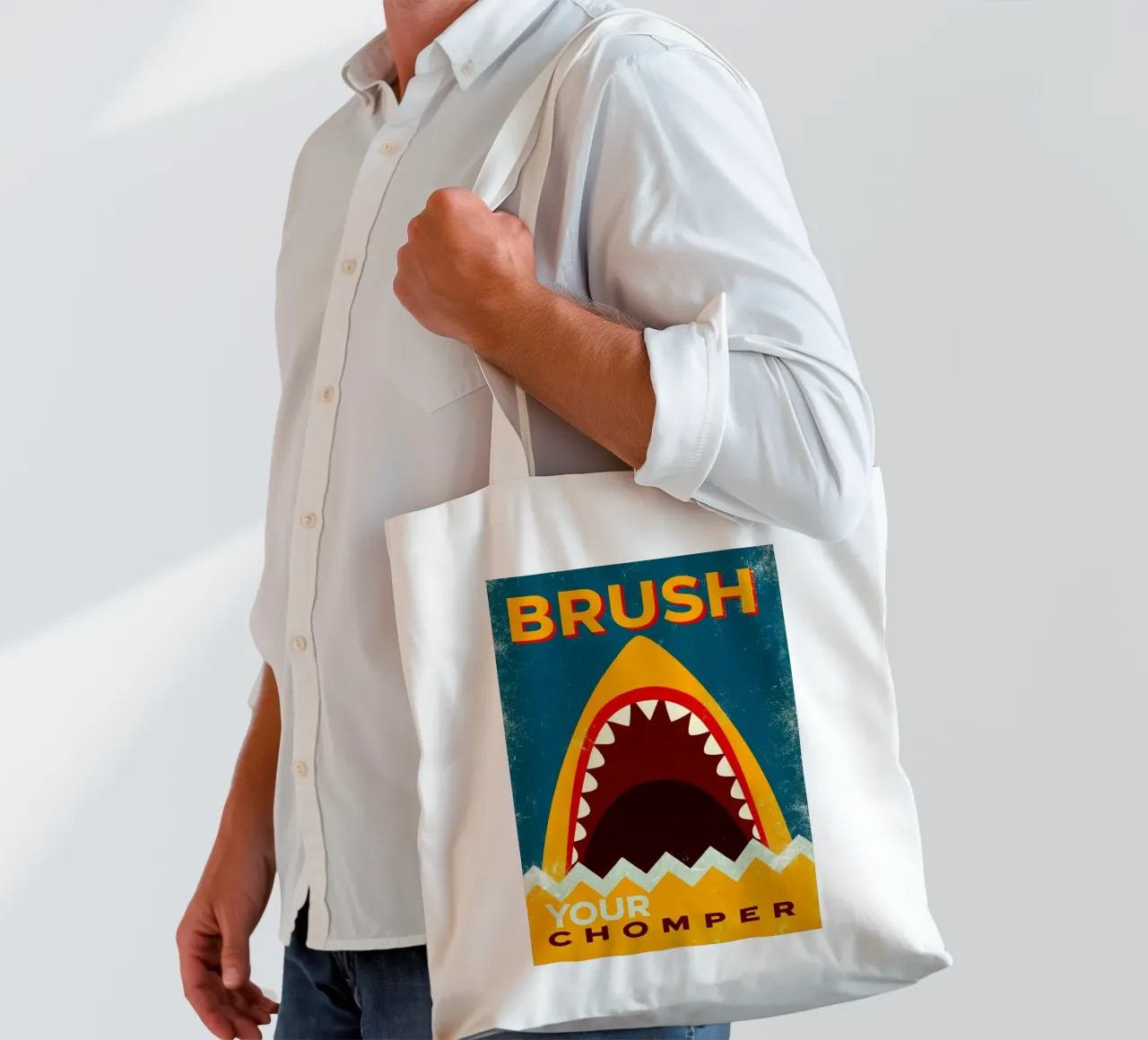 spazzolate il vostro chomper borsa in juta da ralliness