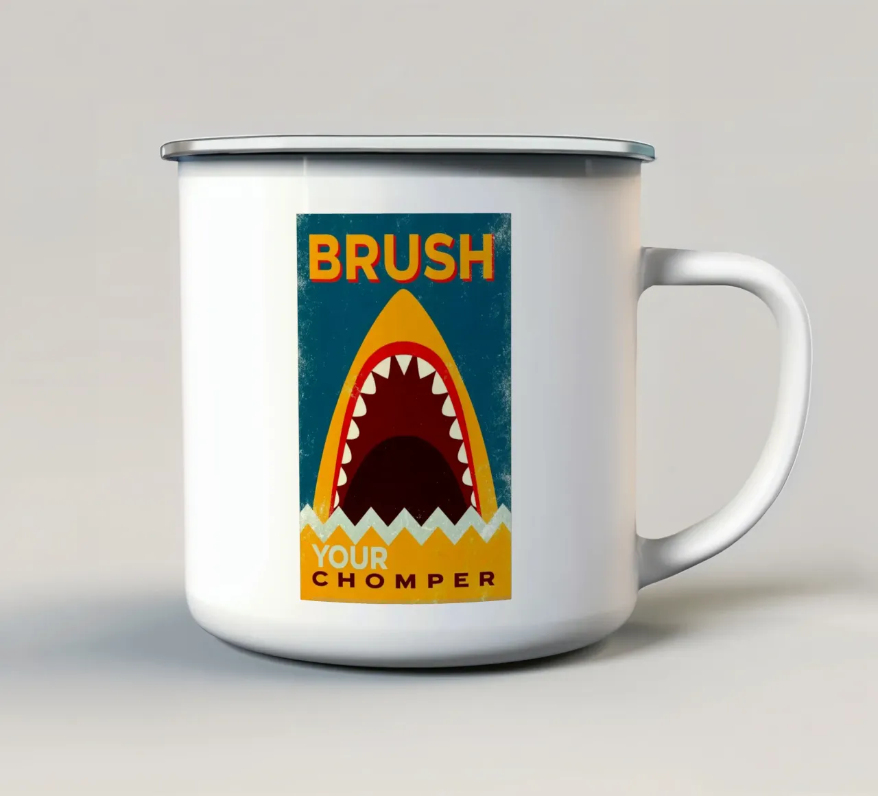 bürsten Sie Ihren Kaugummi Emaille Tasse von ralliness