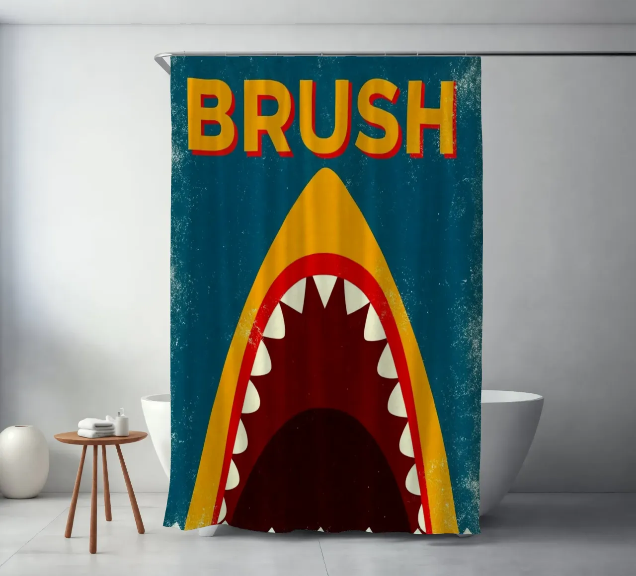 spazzolate il vostro chomper tenda da doccia da ralliness