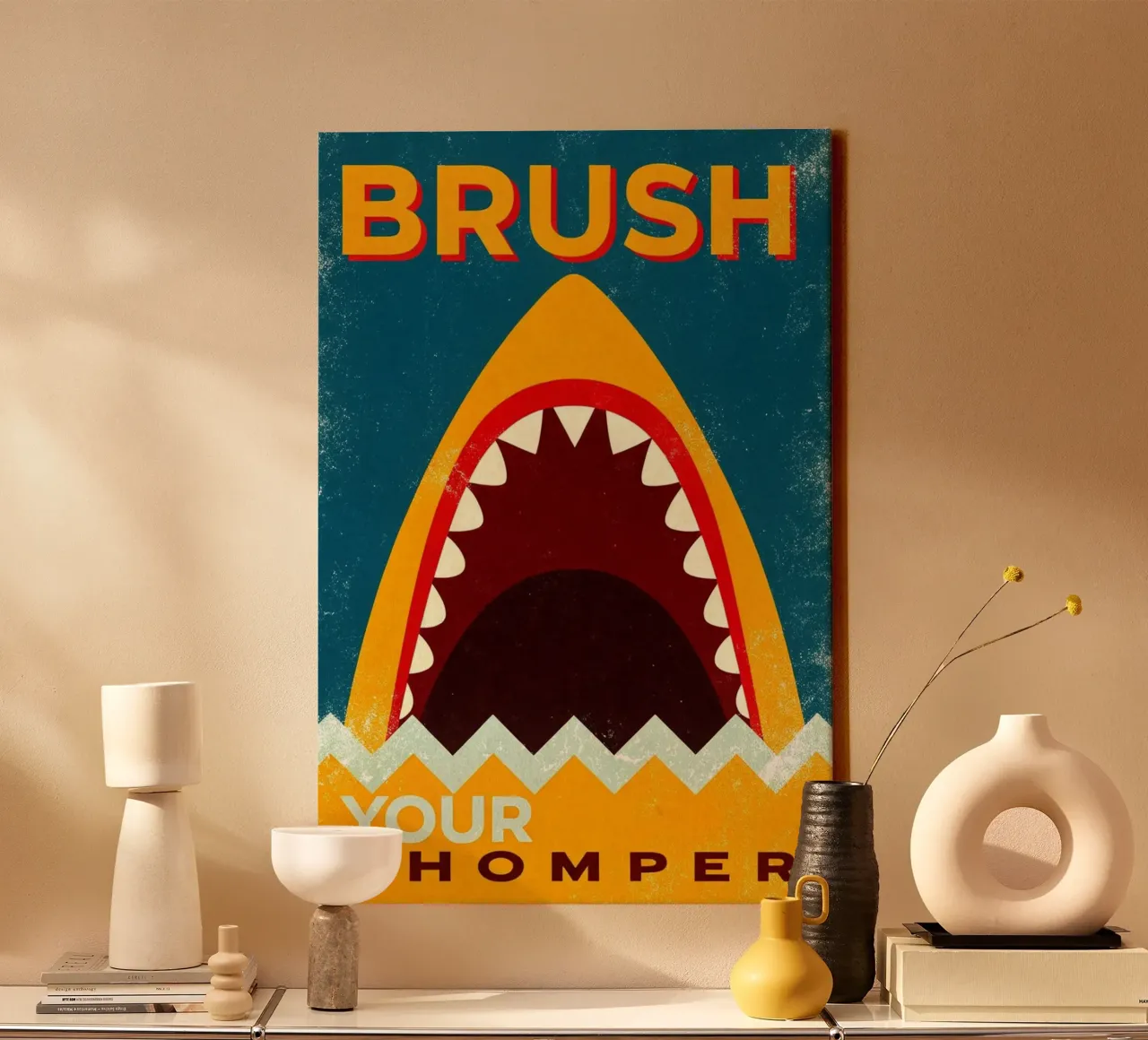 spazzolate il vostro chomper tela con Cornice a cassetta da ralliness