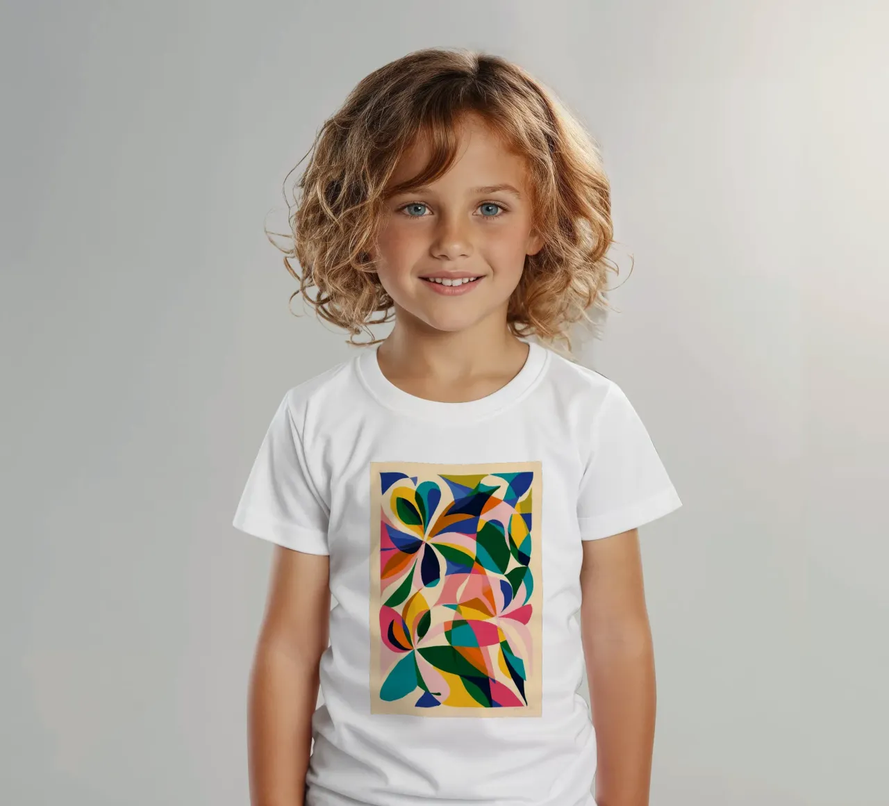 Fauvist Floral Chaos kids t-shirt by Ember Stone
