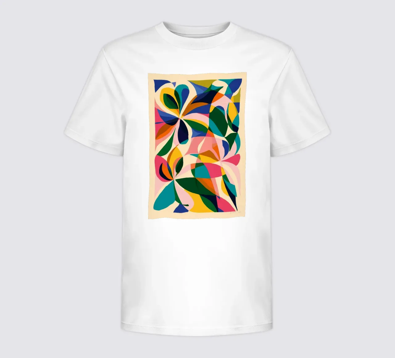 Fauvist Floral Chaos kids t-shirt by Ember Stone