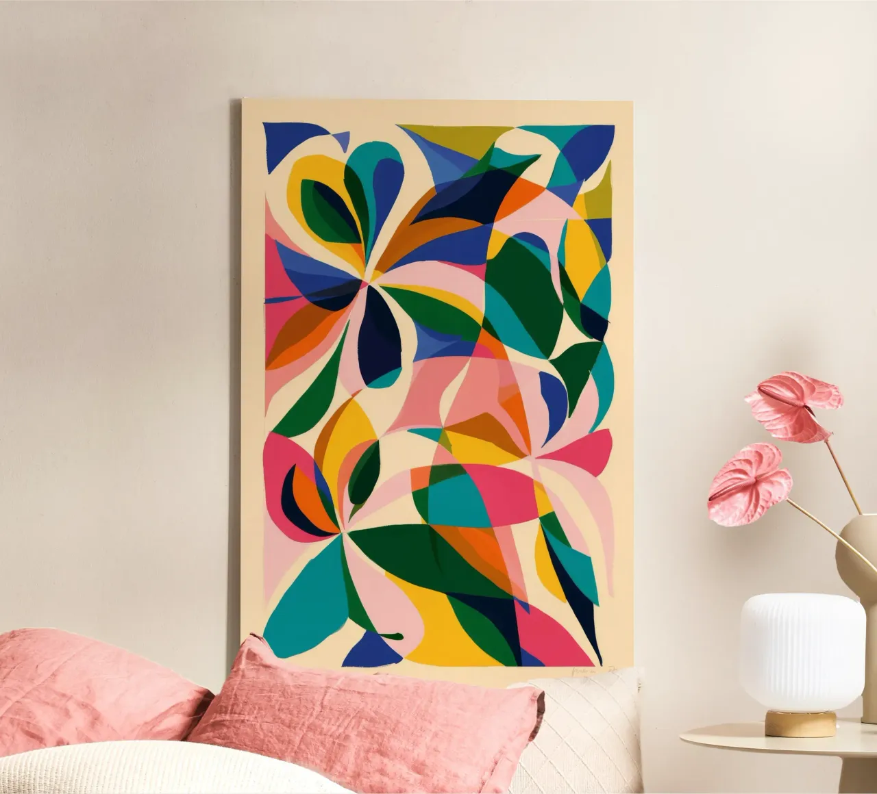 Fauvist Floral Chaos canvas by Ember Stone