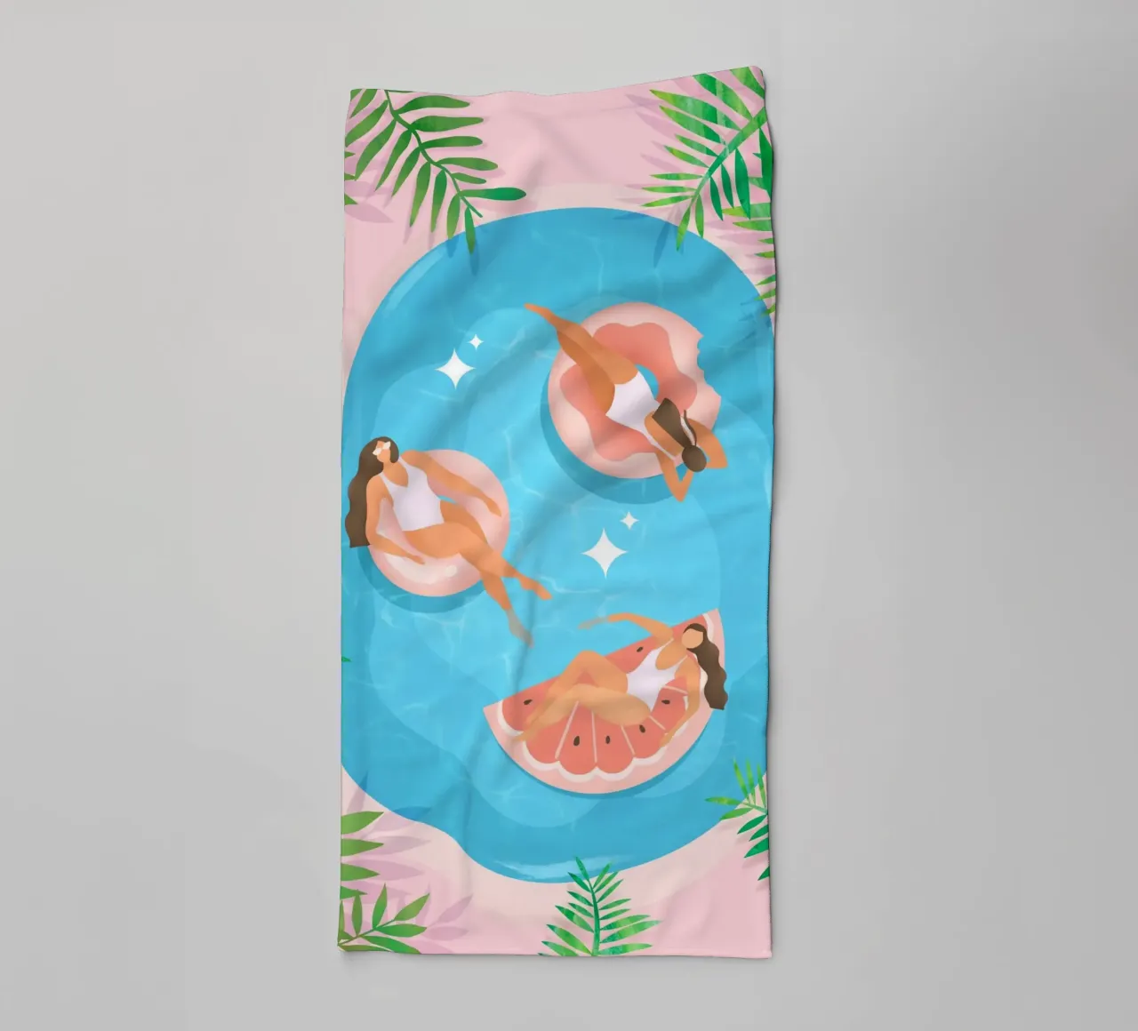 Hot Girl Float Club Handtuch von PetrArts