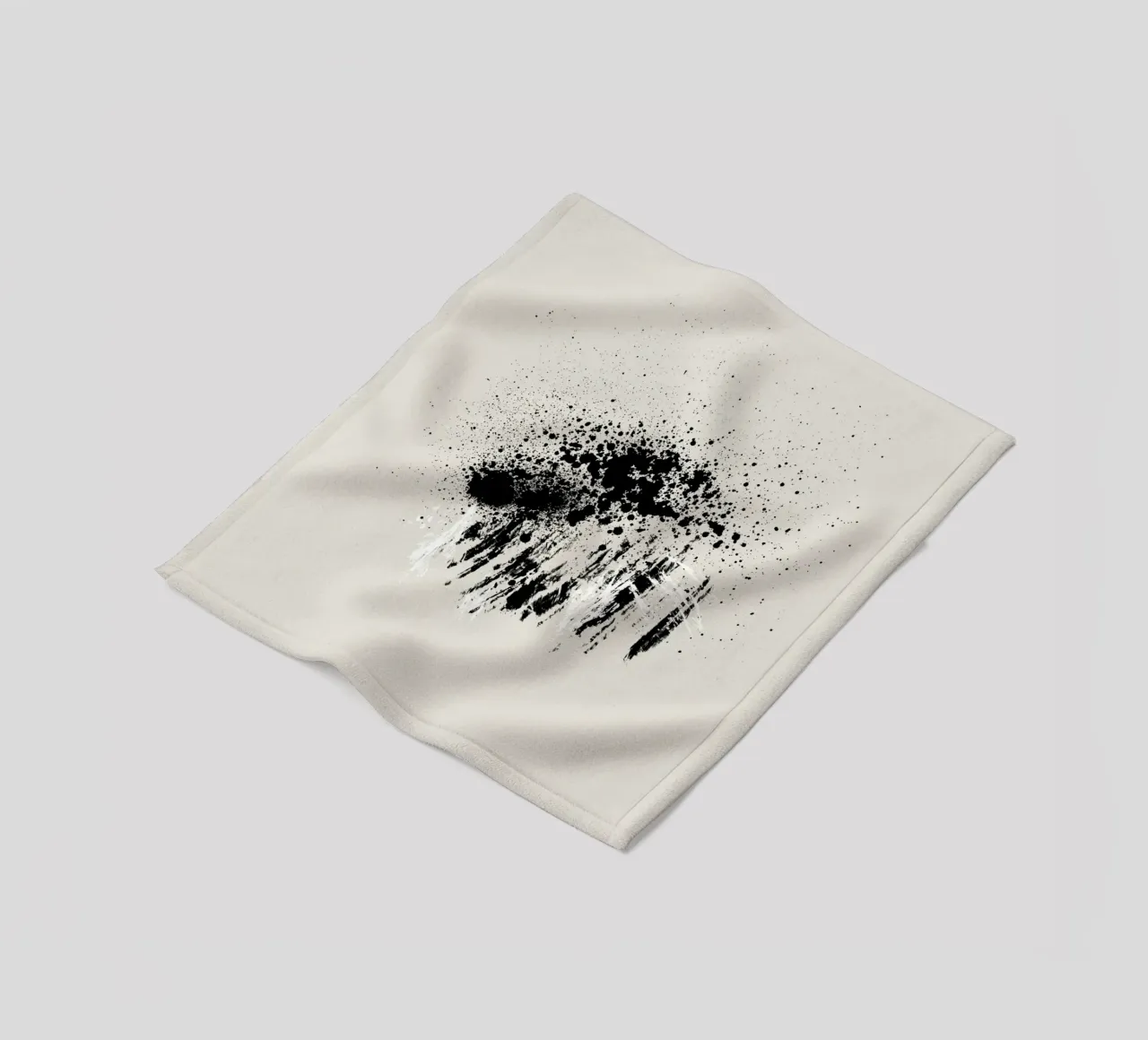 Paint splatters with shapes and lines in black and white coperta in pile da Imaginative