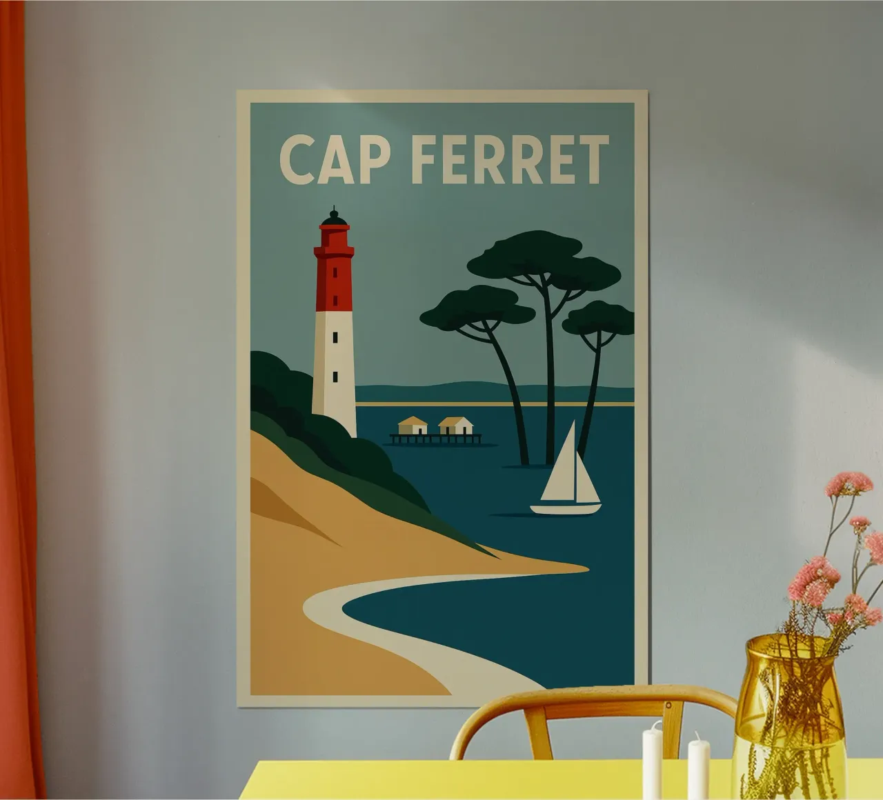 Cap Ferret - Atlantic charm on stylish display hahnemühle by JETLAG | affiches voyage