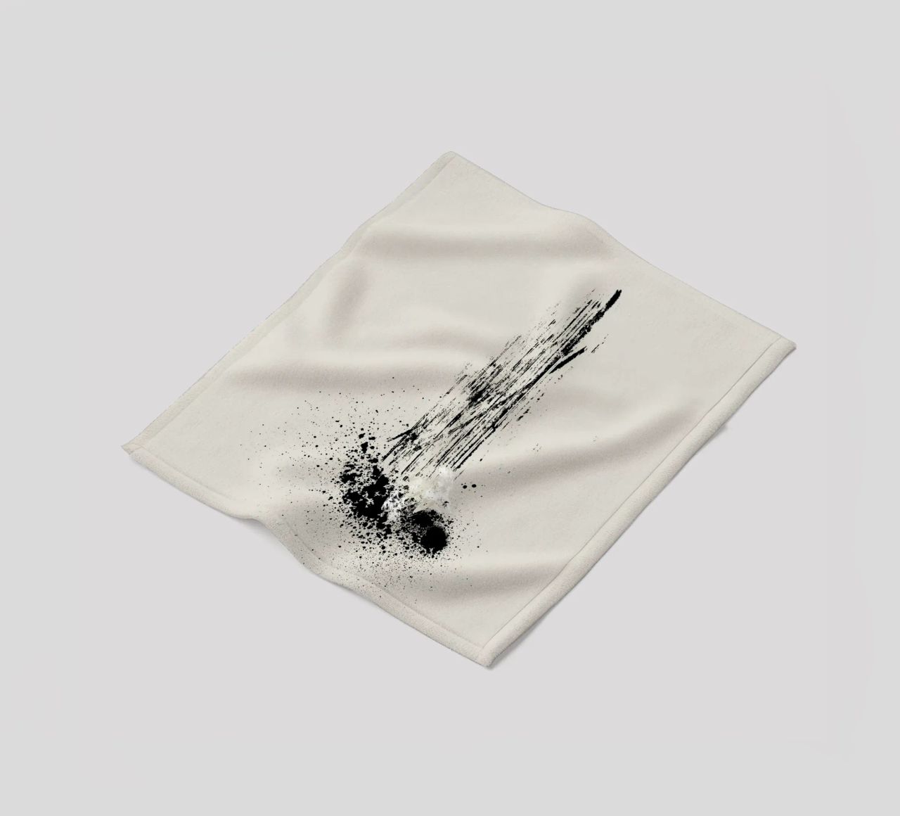Modern and minimalist abstract with lines and paint splatter coperta in pile da Imaginative