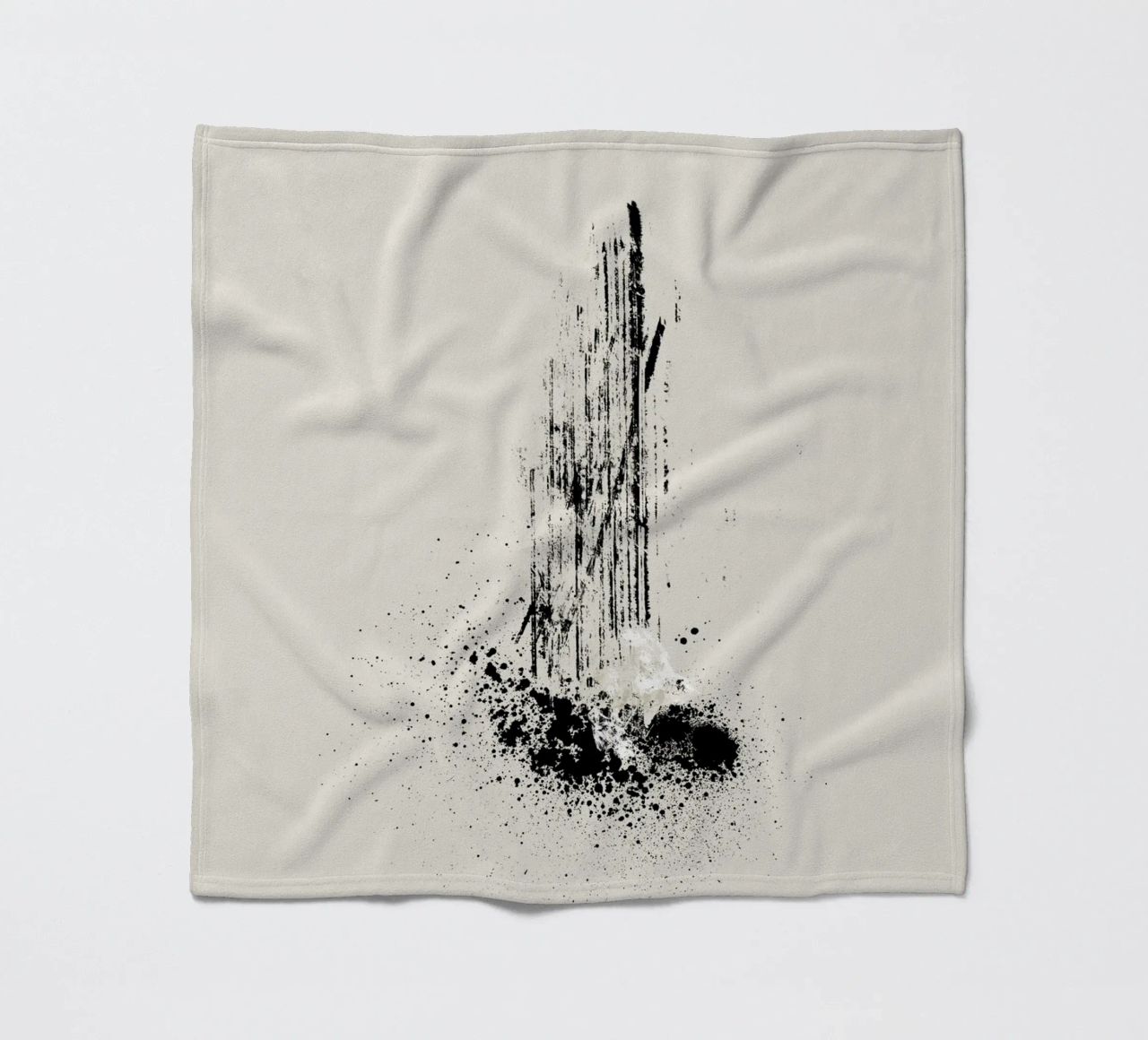 Modern and minimalist abstract with lines and paint splatter coperta in pile da Imaginative