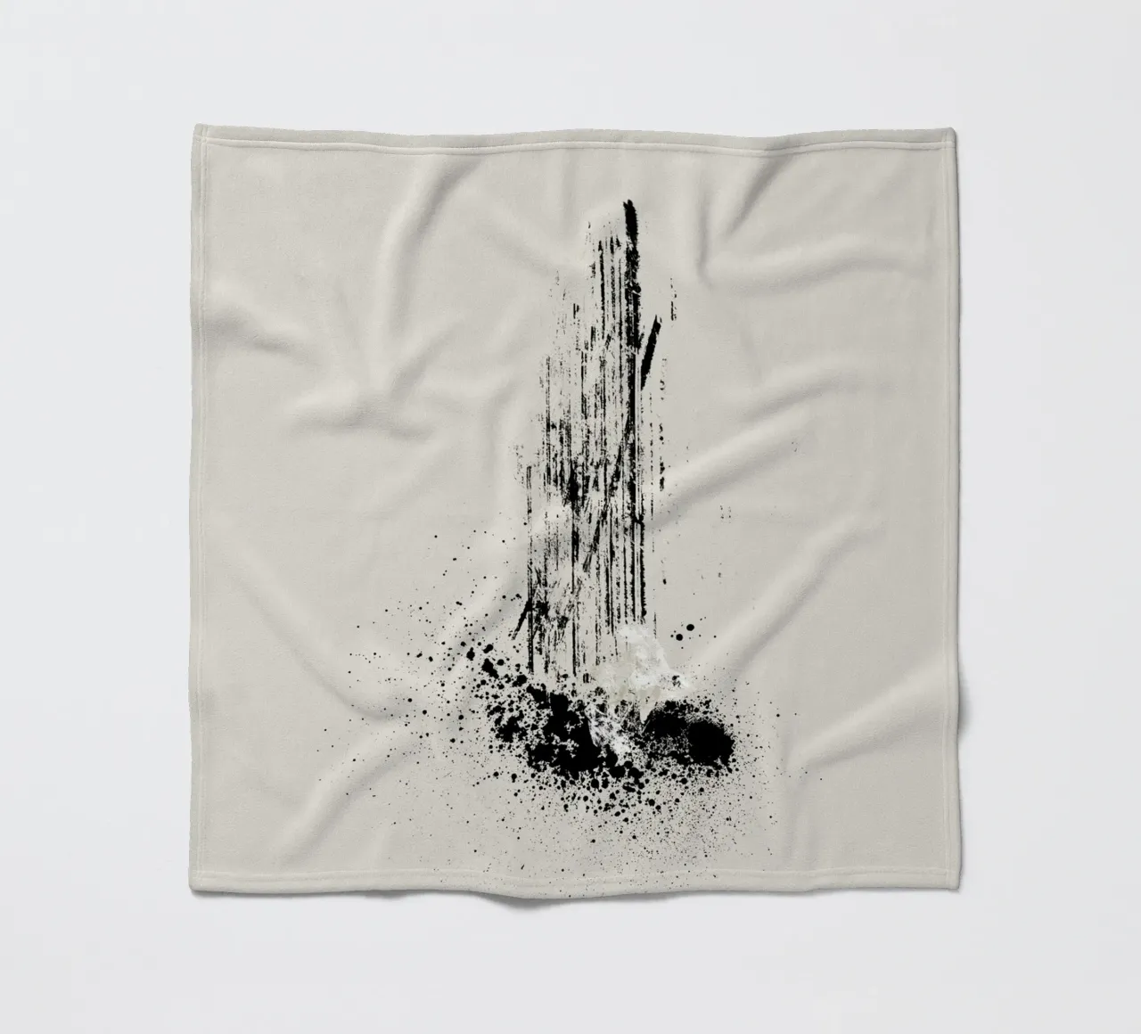 Modern and minimalist abstract with lines and paint splatter coperta in pile da Imaginative
