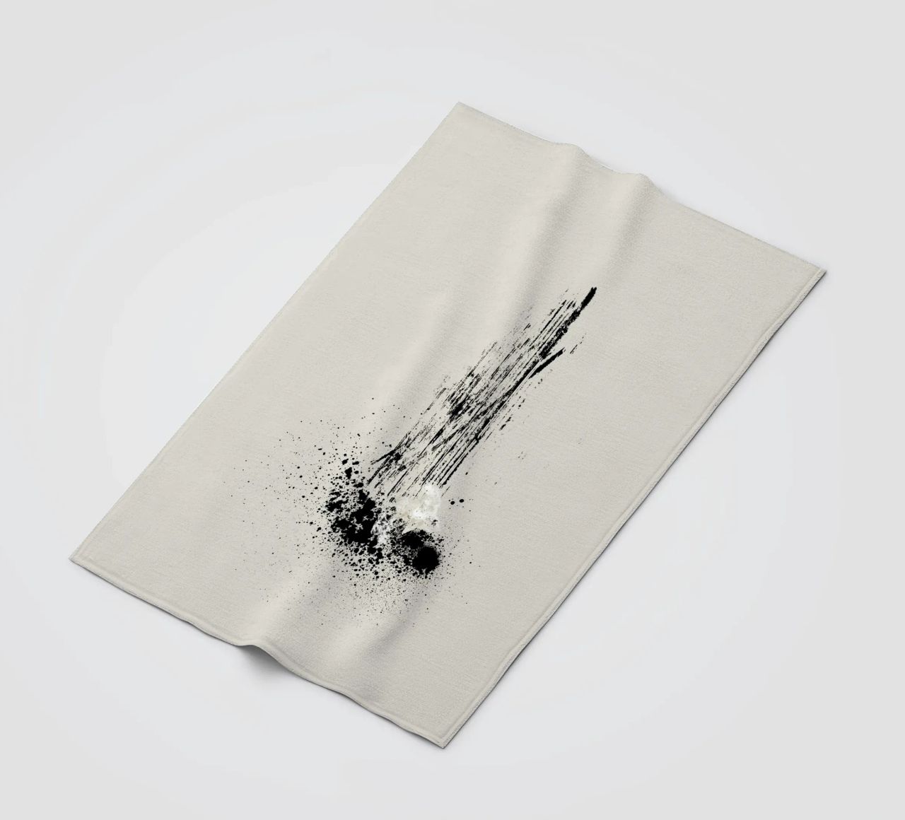 Modern and minimalist abstract with lines and paint splatter coperta in pile da Imaginative
