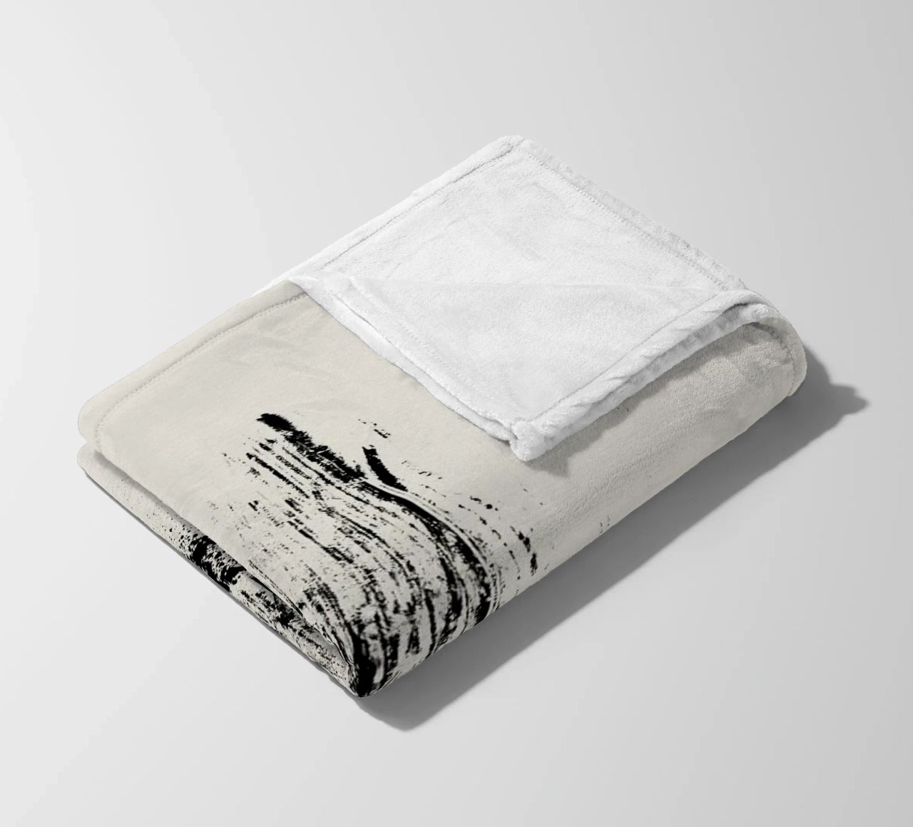 Modern and minimalist abstract with lines and paint splatter coperta in pile da Imaginative