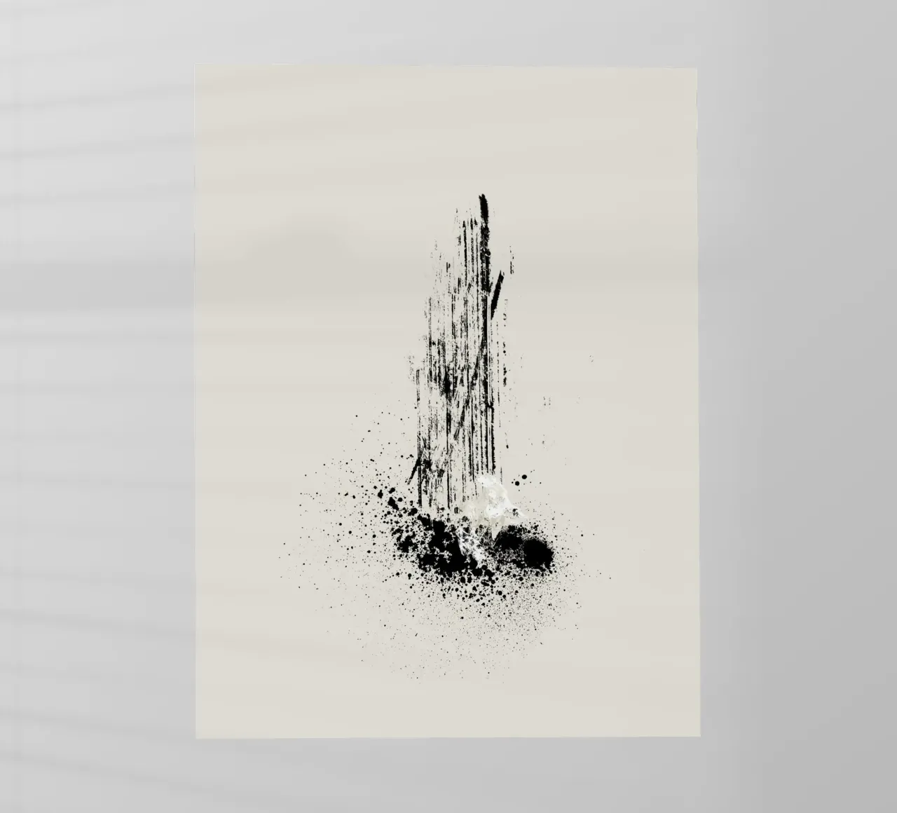 Modern and minimalist abstract with lines and paint splatter film rétro-éclairé de Imaginative