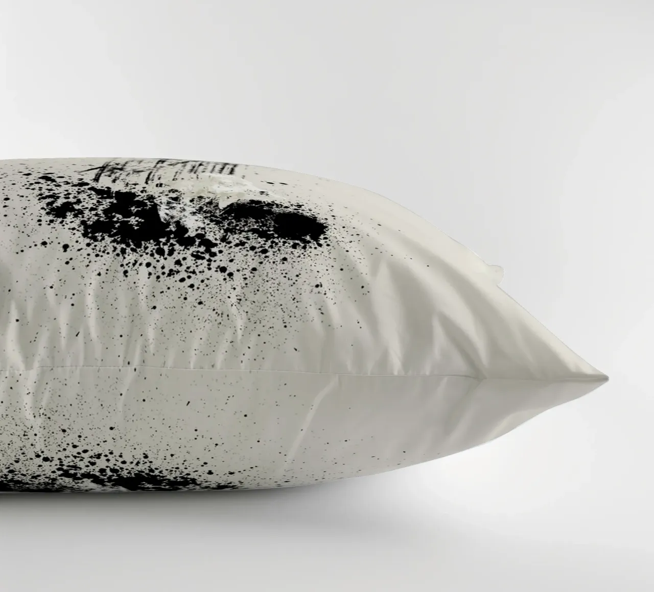 Modern and minimalist abstract with lines and paint splatter cuscino da Imaginative