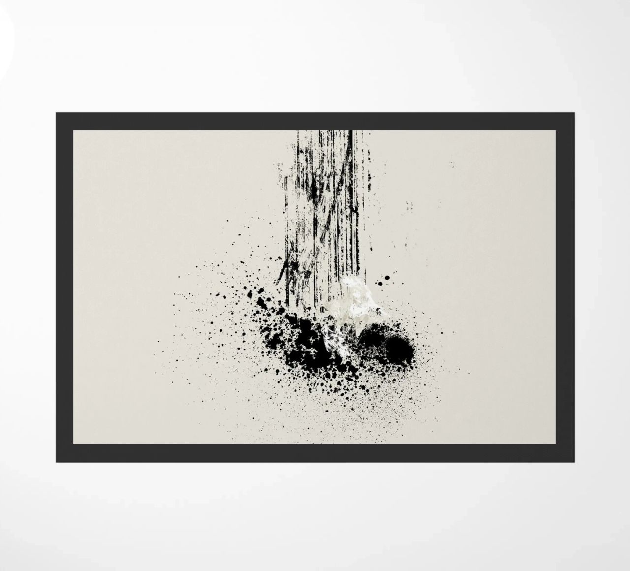 Modern and minimalist abstract with lines and paint splatter zerbino da Imaginative
