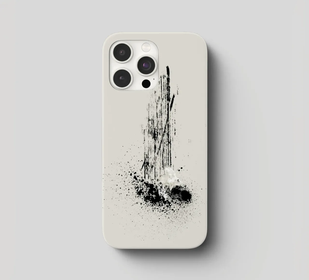 Modern and minimalist abstract with lines and paint splatter cover iphone da Imaginative