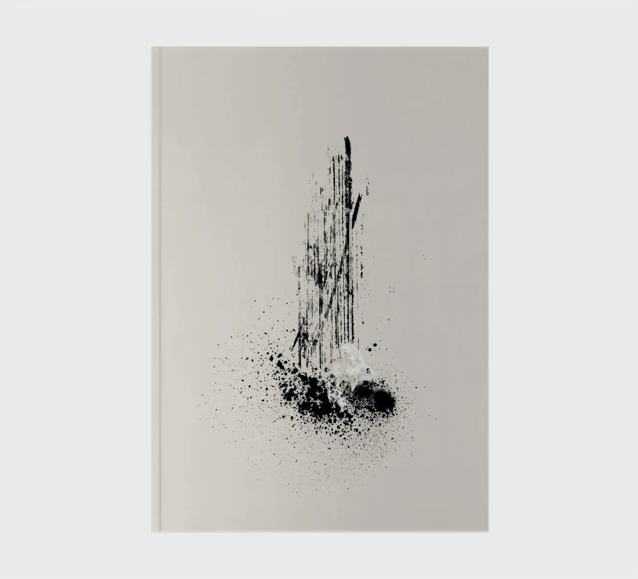 Modern and minimalist abstract with lines and paint splatter diario da Imaginative