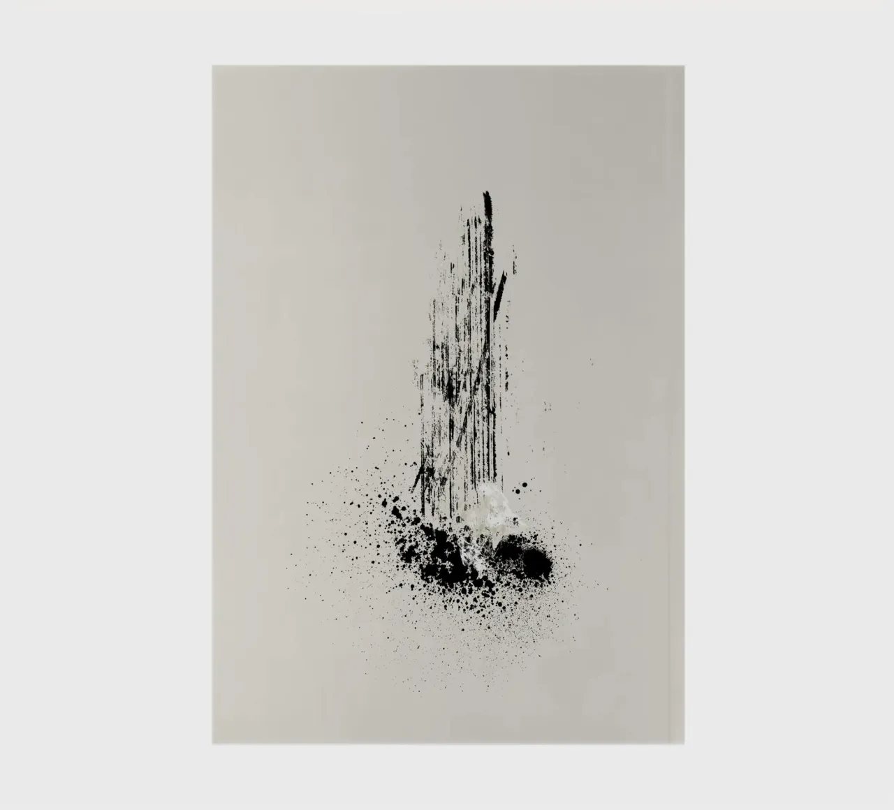 Modern and minimalist abstract with lines and paint splatter carnet de notes de Imaginative