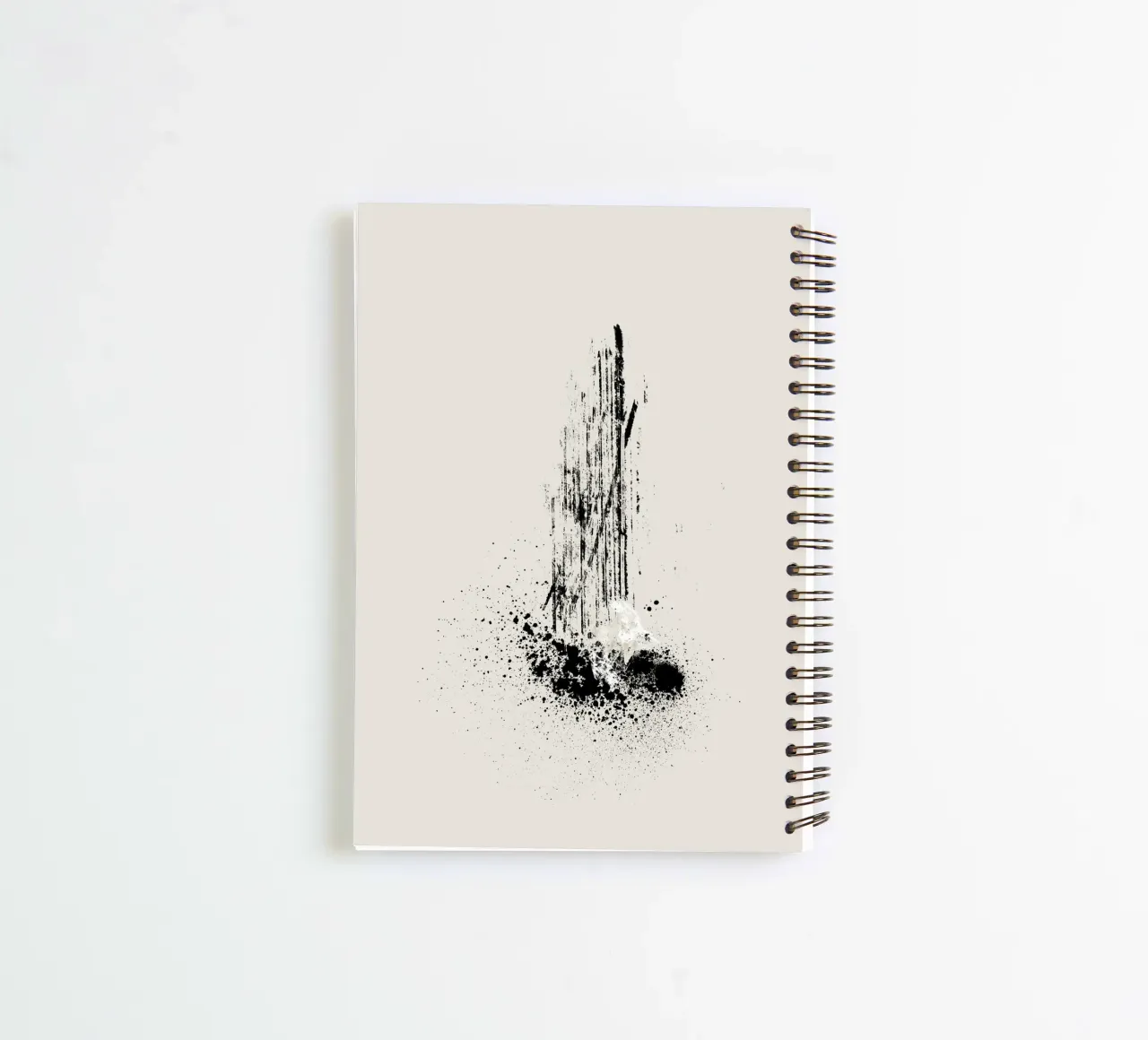 Modern and minimalist abstract with lines and paint splatter diario ad anelli da Imaginative