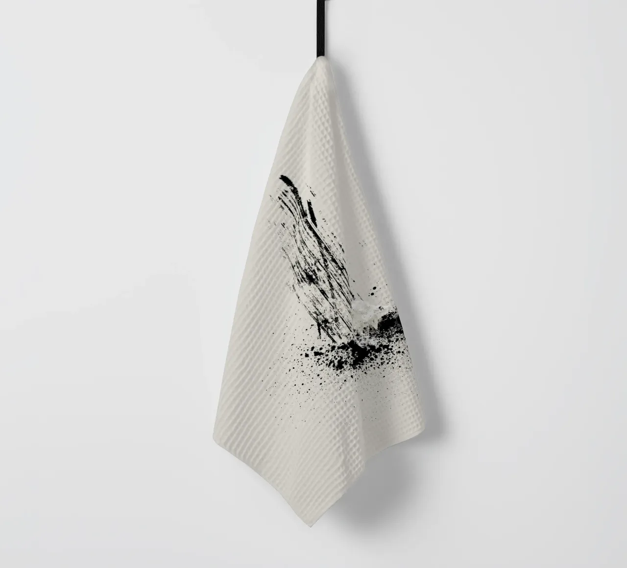 Modern and minimalist abstract with lines and paint splatter canovaccio da cucina da Imaginative