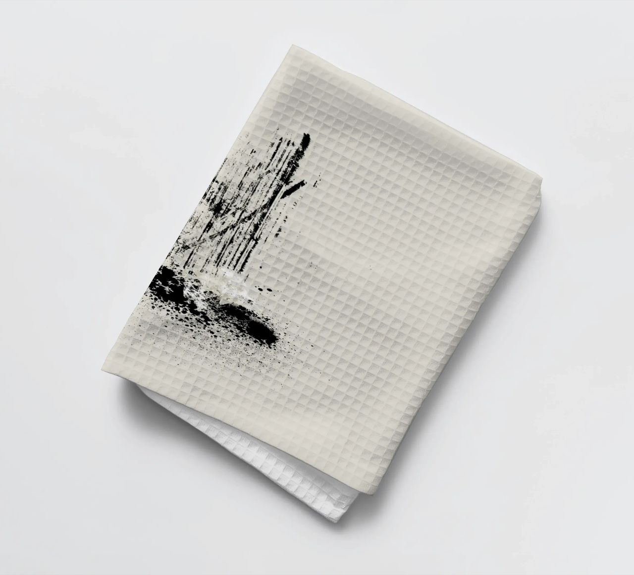 Modern and minimalist abstract with lines and paint splatter canovaccio da cucina da Imaginative