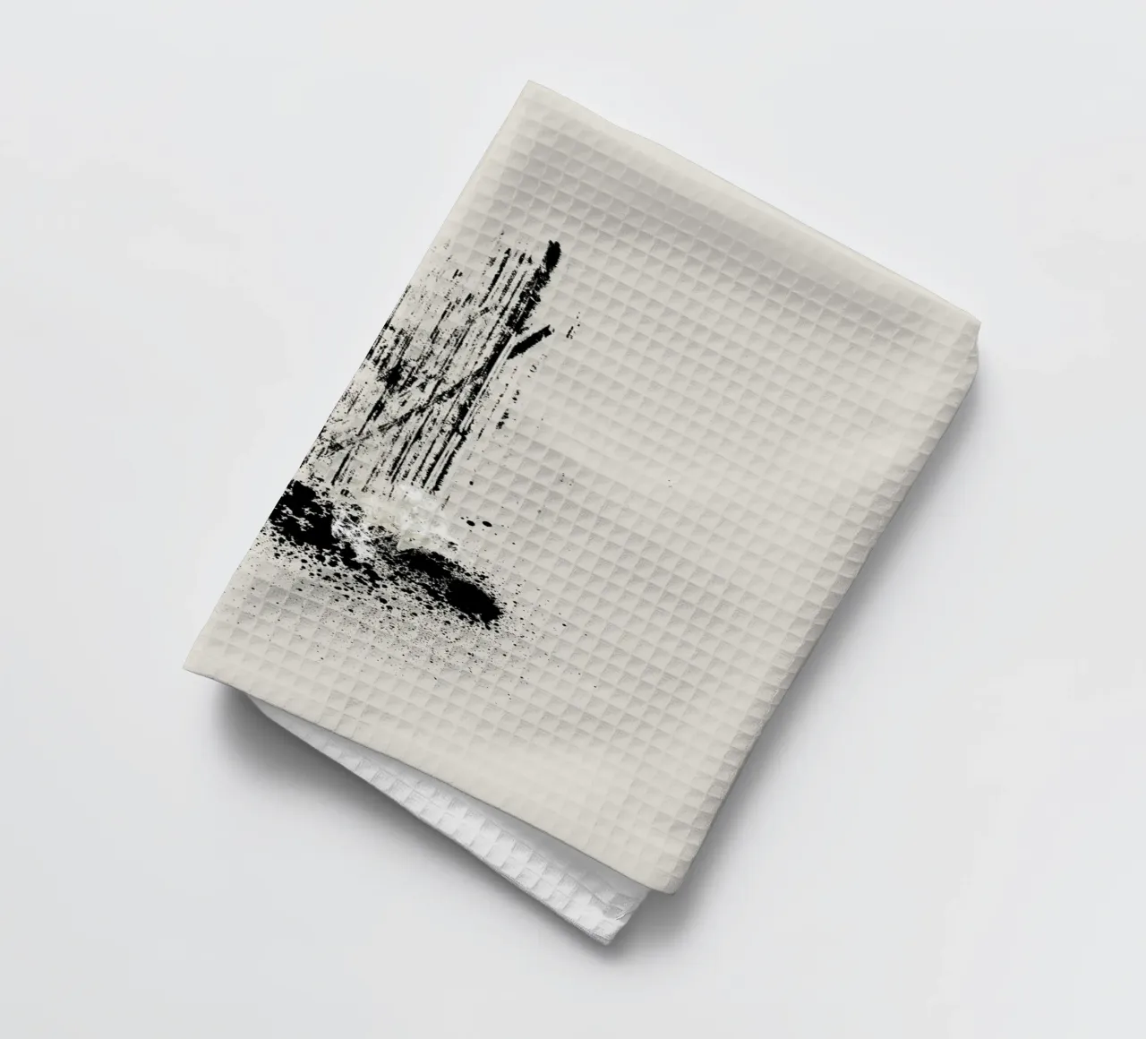 Modern and minimalist abstract with lines and paint splatter canovaccio da cucina da Imaginative