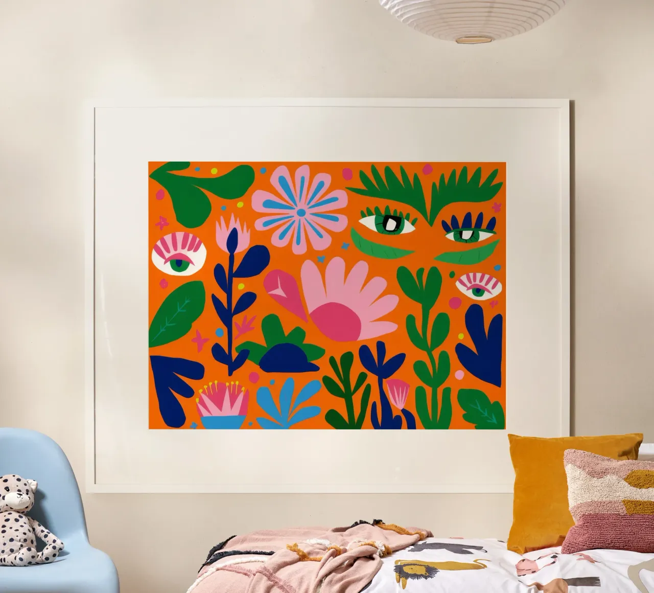 Giardino Segreto Gazing poster con telaio in legno da Ember Stone