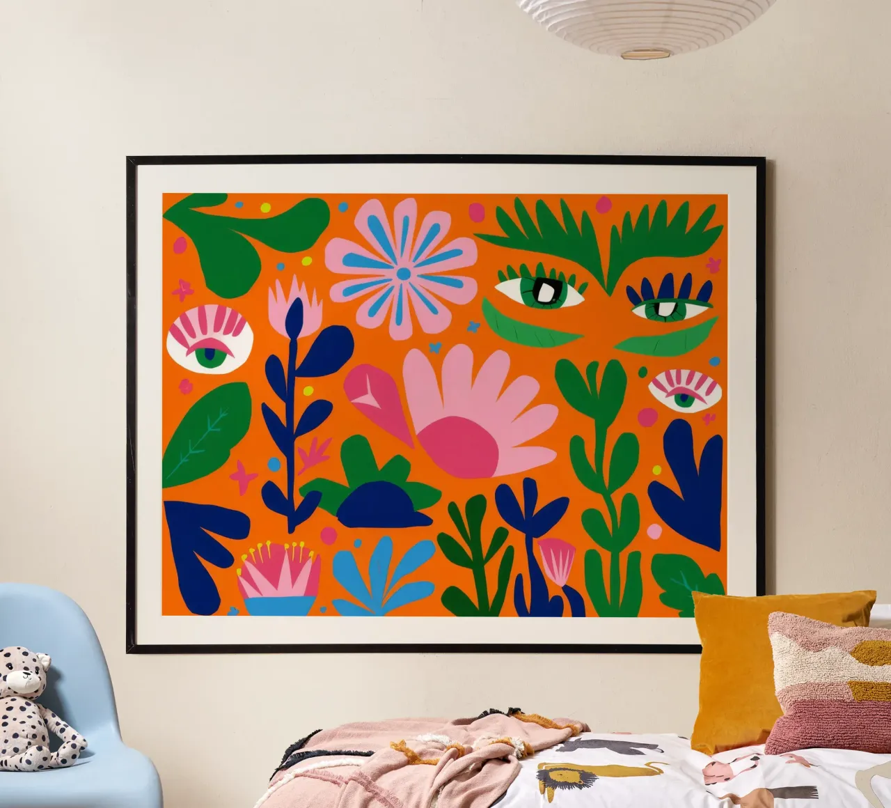 Giardino Segreto Gazing poster con telaio in legno da Ember Stone