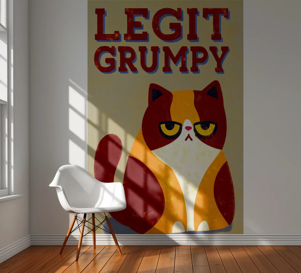 legitiem chagrijnig fotobehang van ralliness